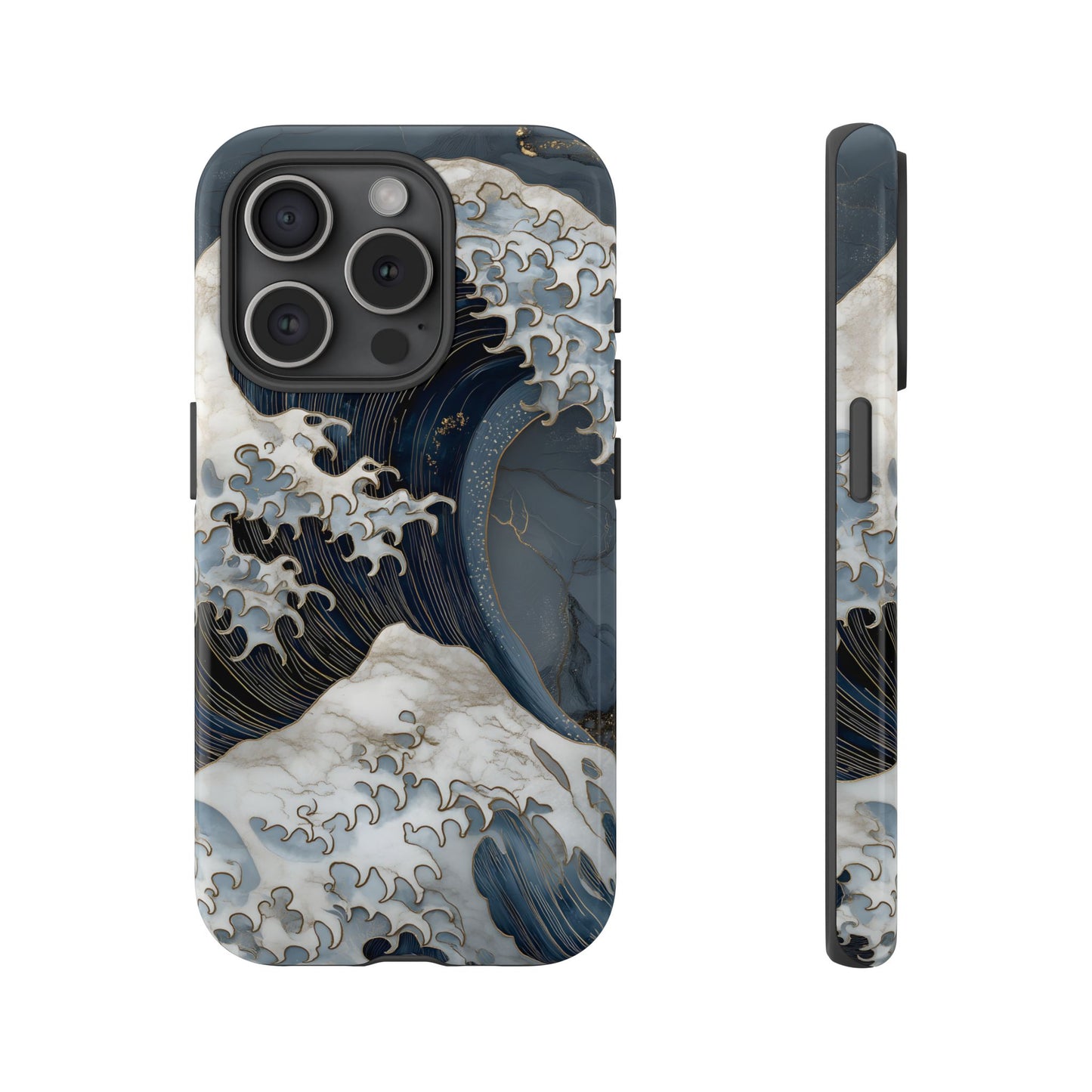 Golden Wave โ Tough Glossy iPhone Case