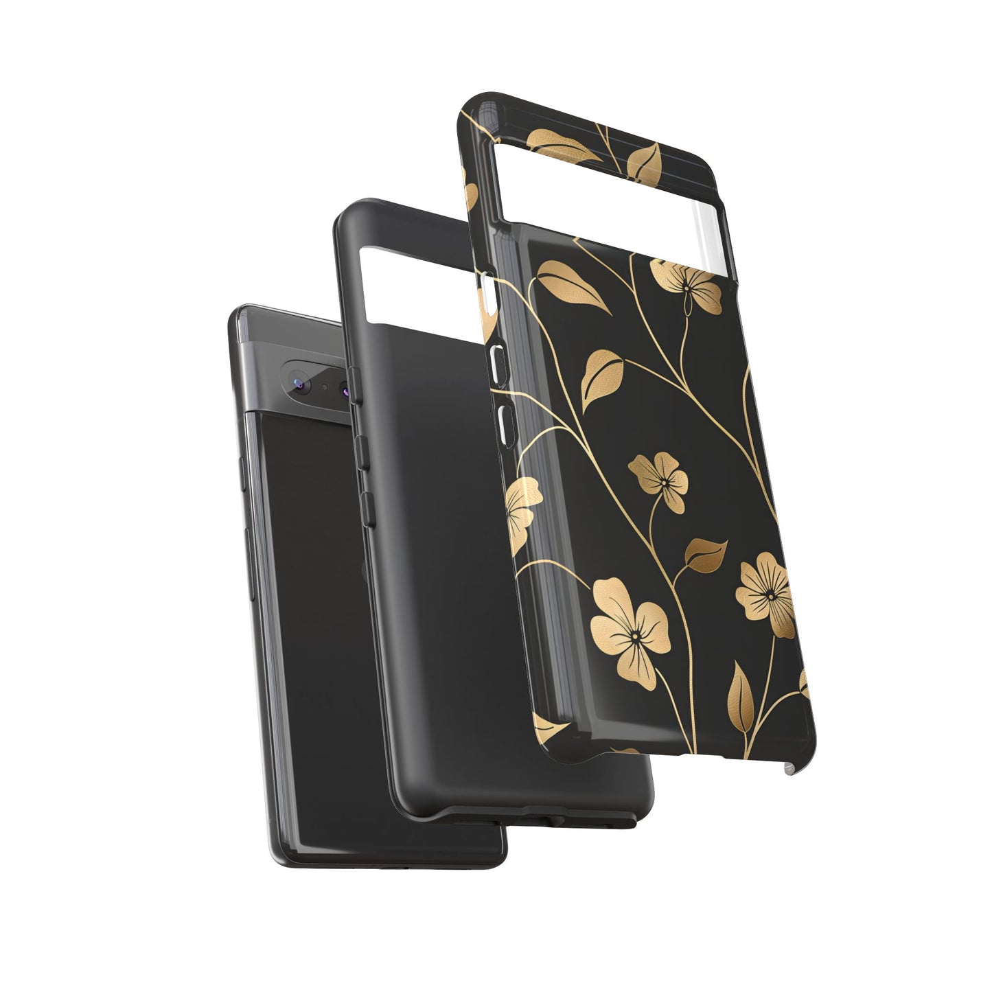 Golden Elegance – Tough Glossy Google Pixel Case