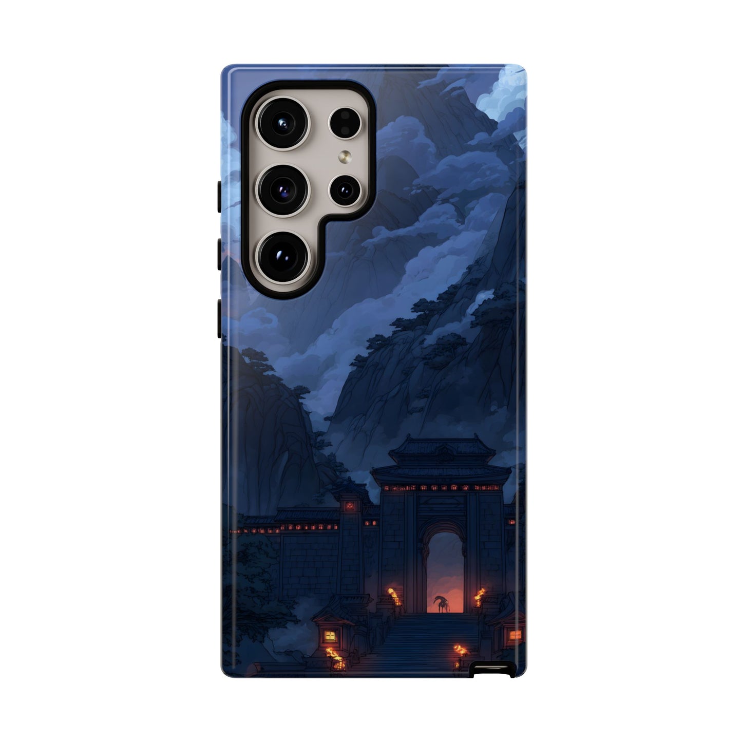 Mountain Fortress โ Tough Glossy Samsung Galaxy Case