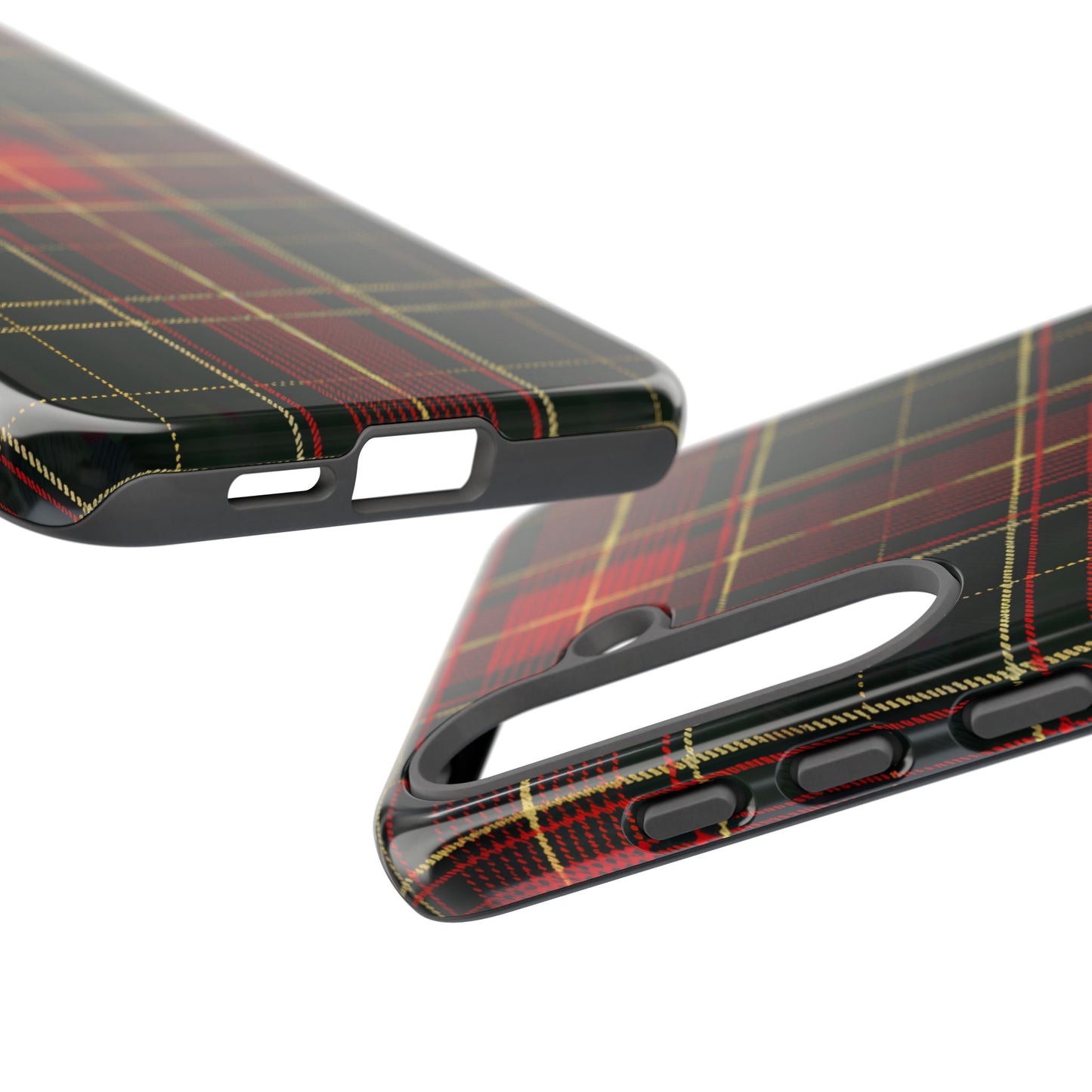 Classic Christmas Tartan โ Tough Glossy Samsung Galaxy Case