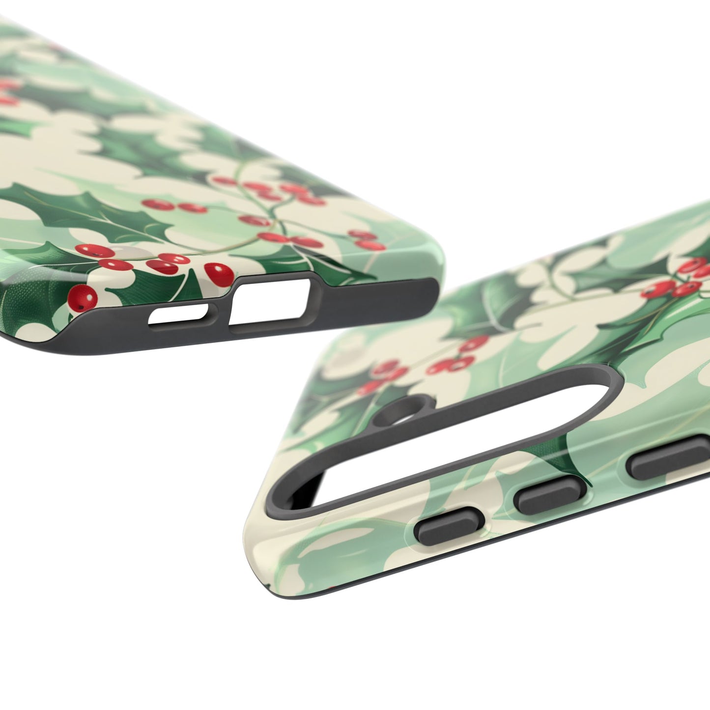 Winter Holly Charm โ Tough Glossy Samsung Galaxy Case