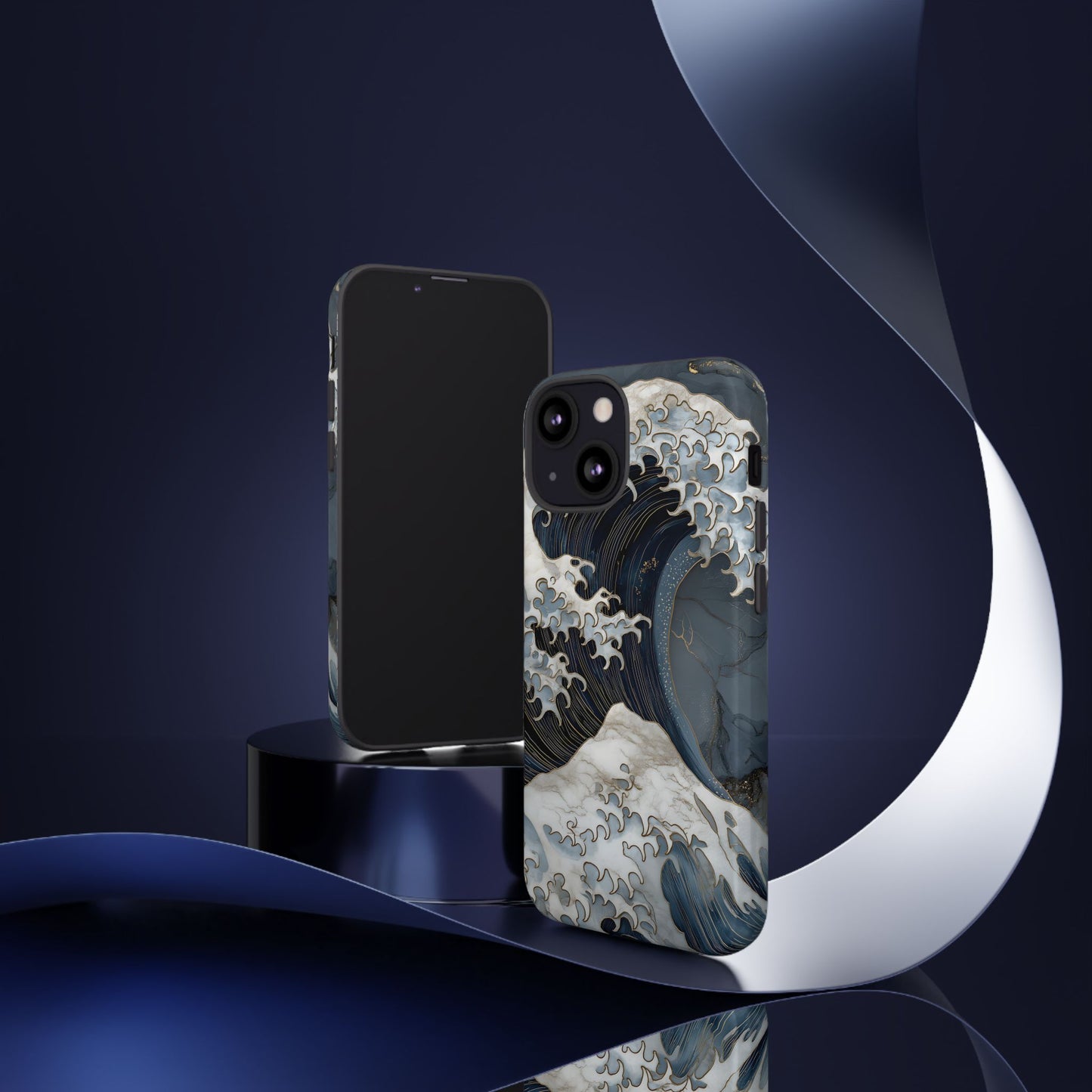 Golden Wave โ Tough Glossy iPhone Case