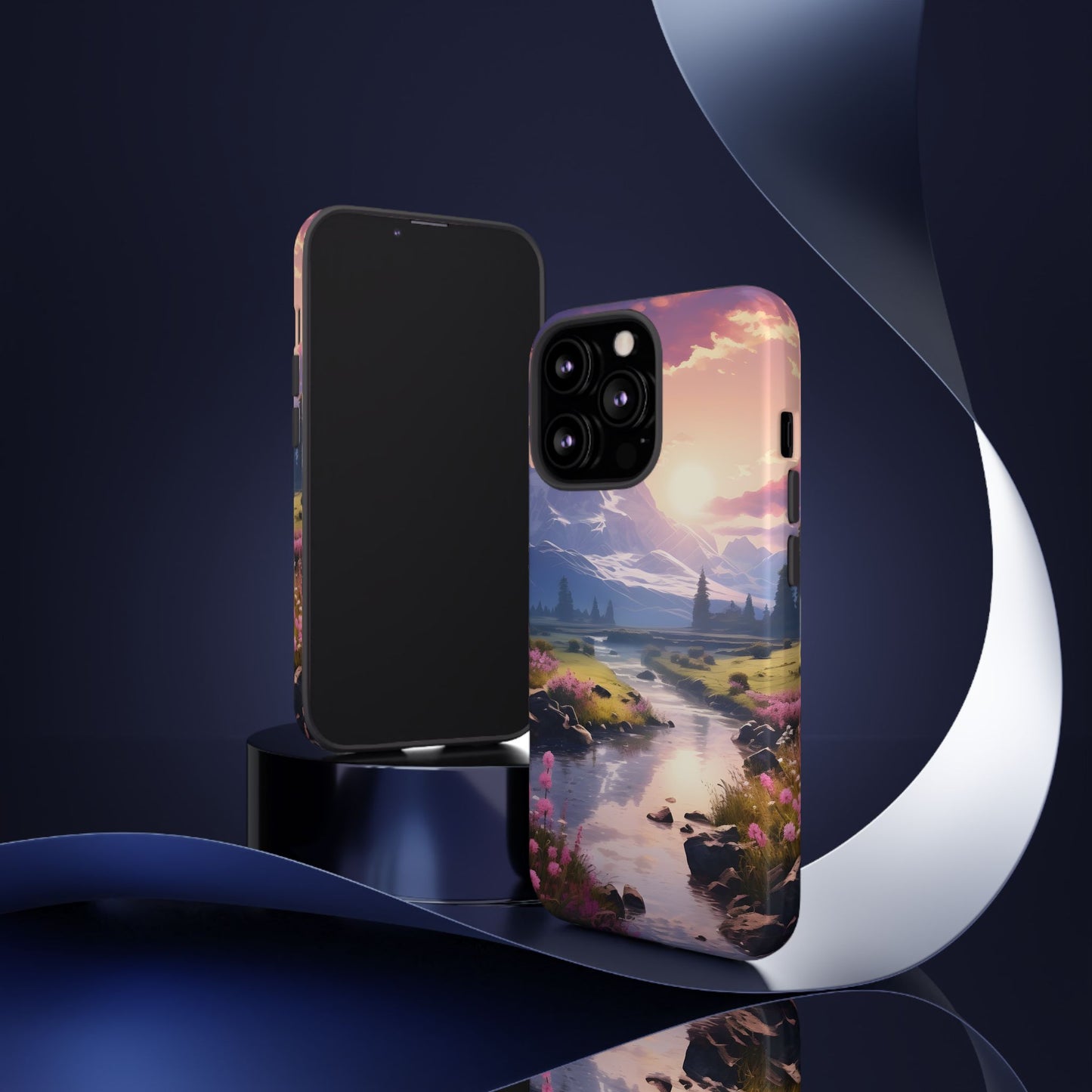 Alpine Dawn โ Tough Glossy iPhone Case