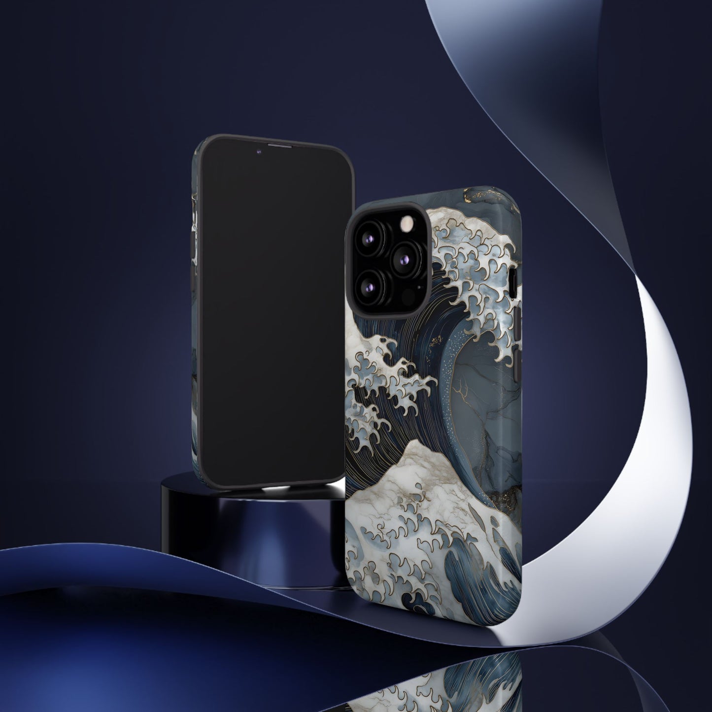 Golden Wave โ Tough Glossy iPhone Case