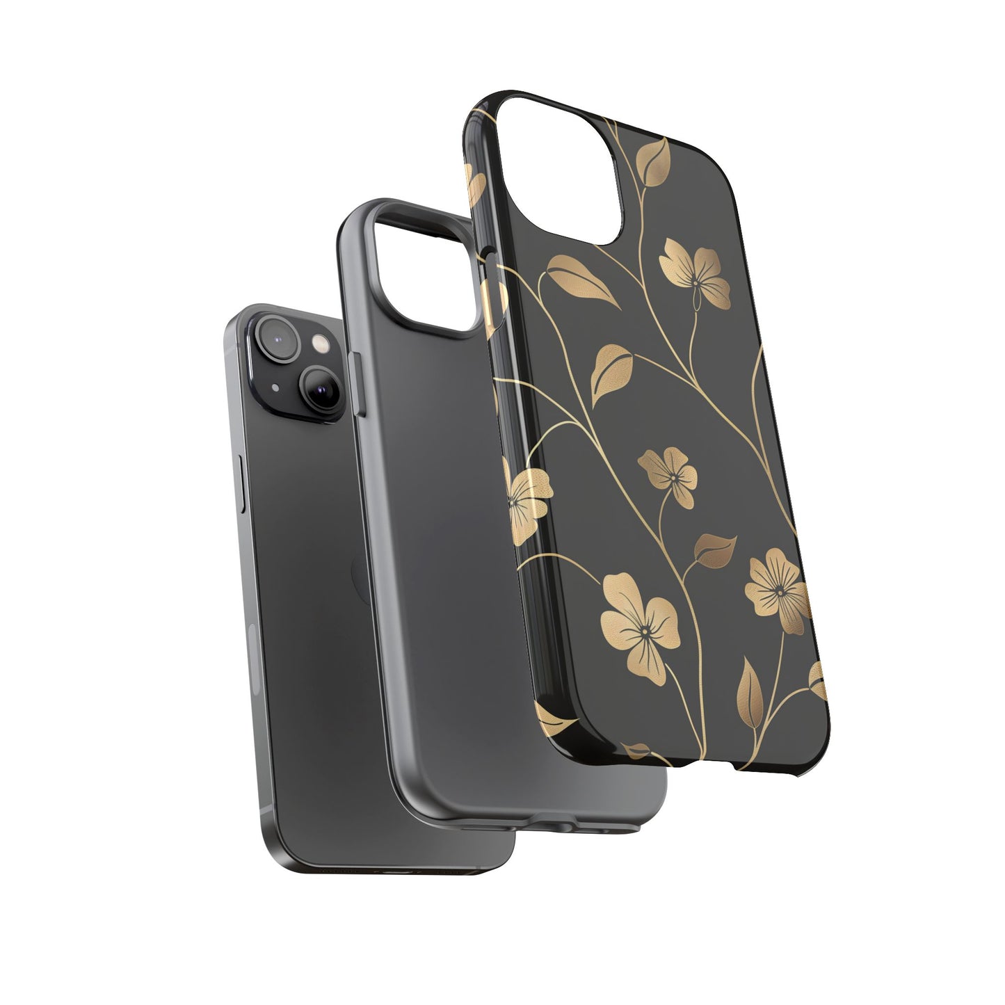 Golden Elegance – Tough Glossy iPhone Case