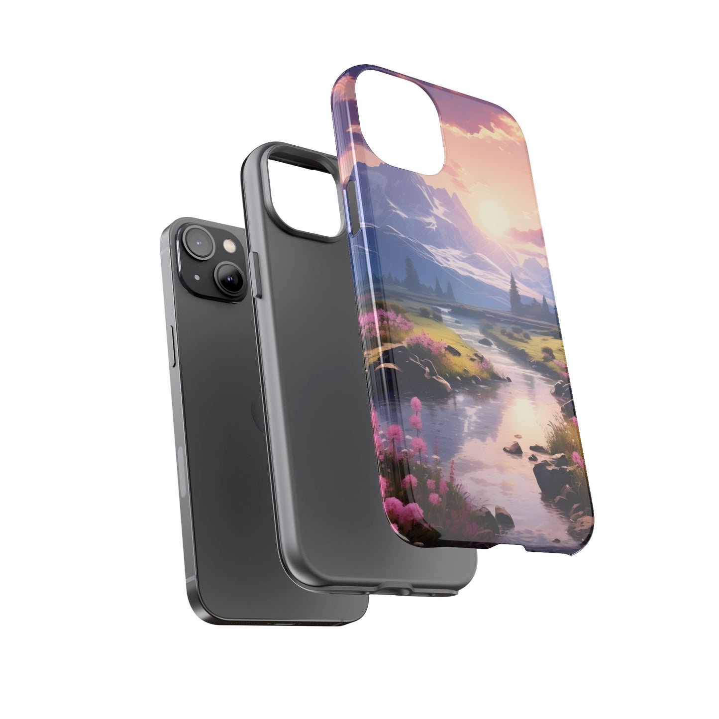 Alpine Dawn โ Tough Glossy iPhone Case