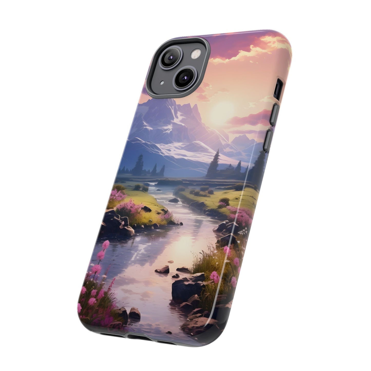 Alpine Dawn โ Tough Glossy iPhone Case