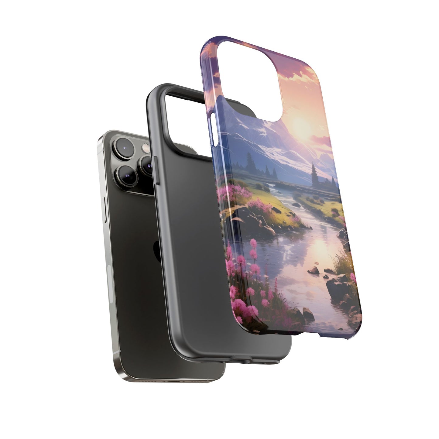 Alpine Dawn โ Tough Glossy iPhone Case