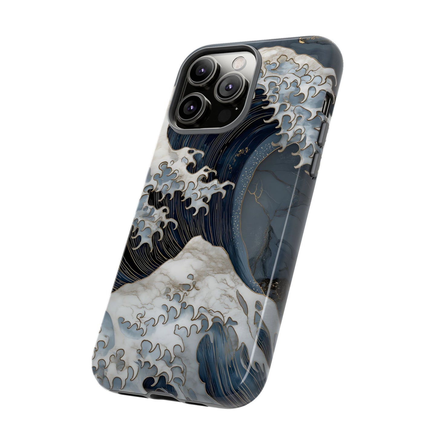 Golden Wave โ Tough Glossy iPhone Case