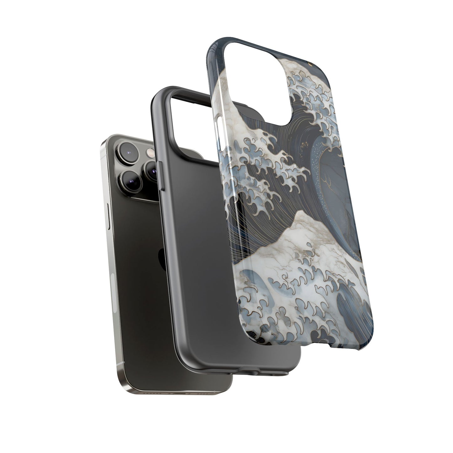 Golden Wave โ Tough Glossy iPhone Case