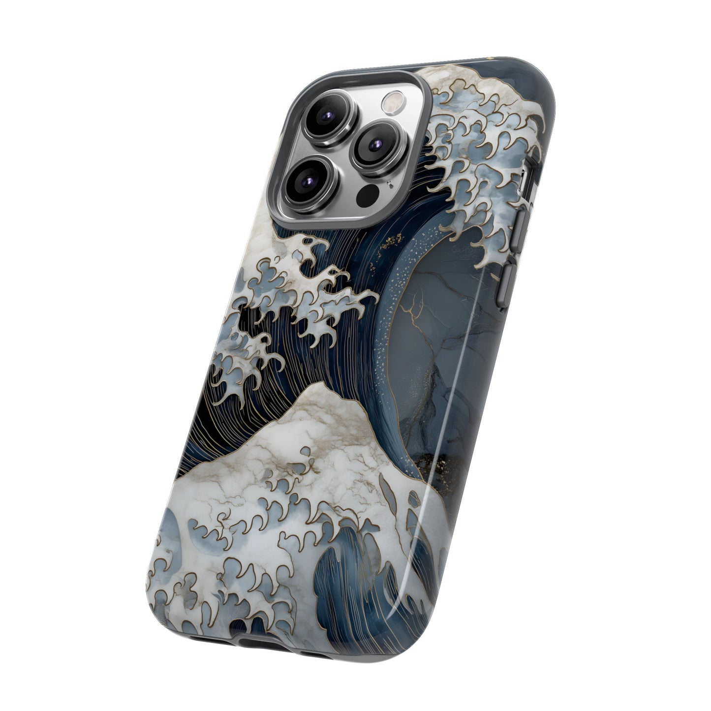 Golden Wave โ Tough Glossy iPhone Case