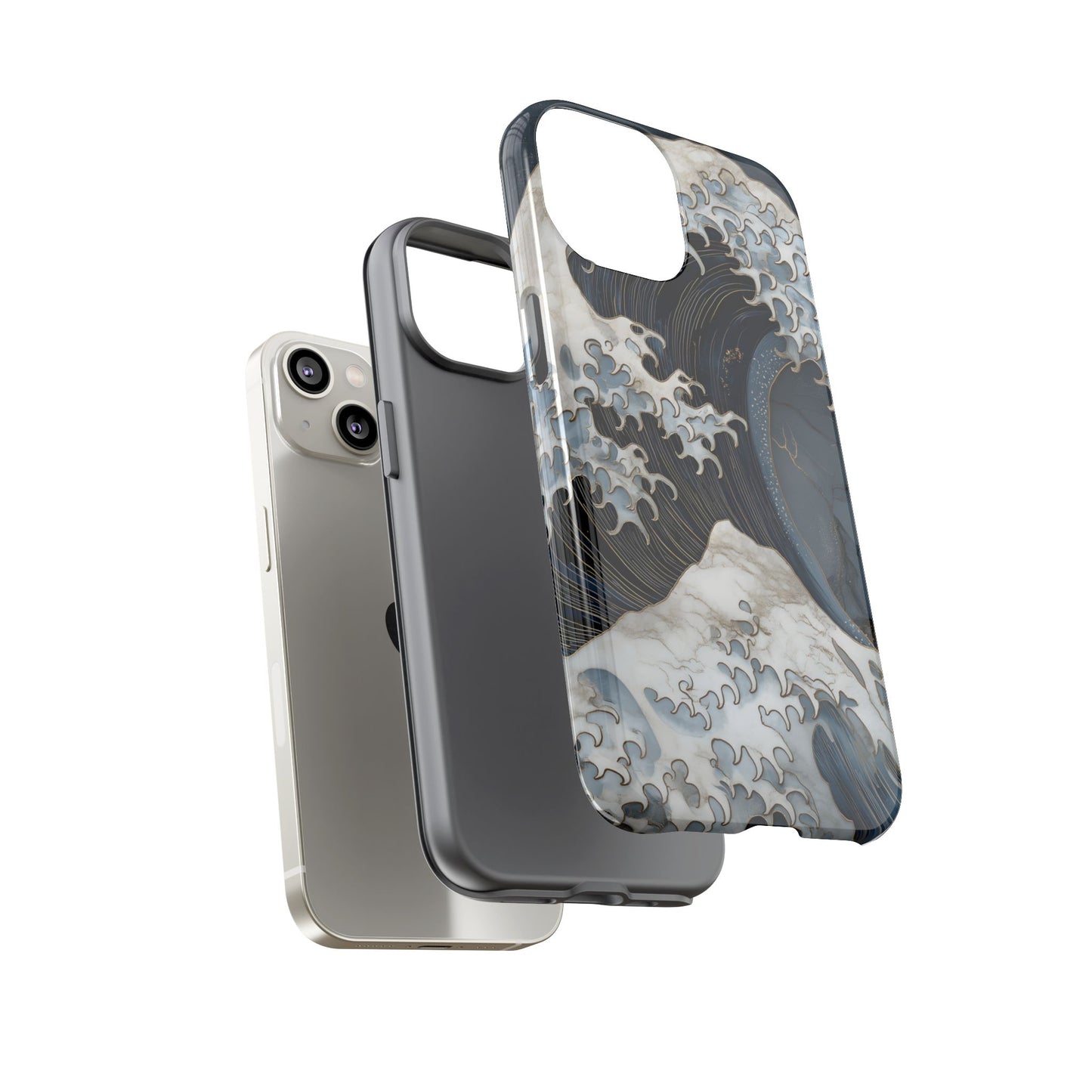 Golden Wave โ Tough Glossy iPhone Case