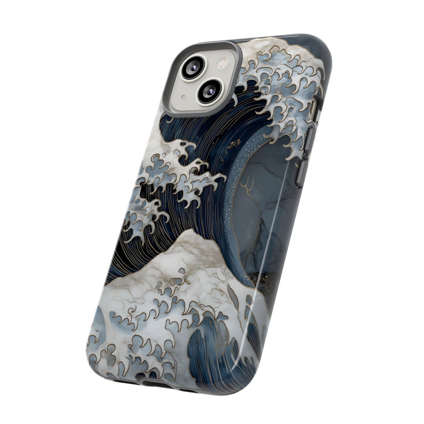 Golden Wave โ Tough Glossy iPhone Case