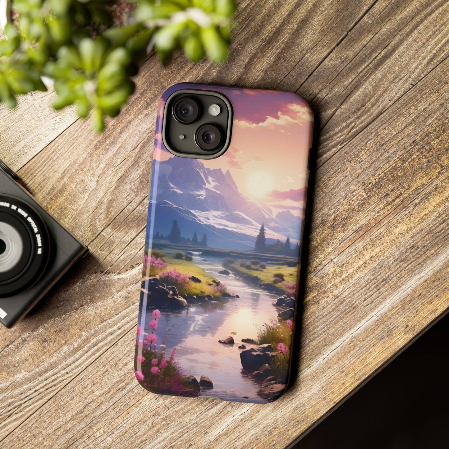 Alpine Dawn โ Tough Glossy iPhone Case