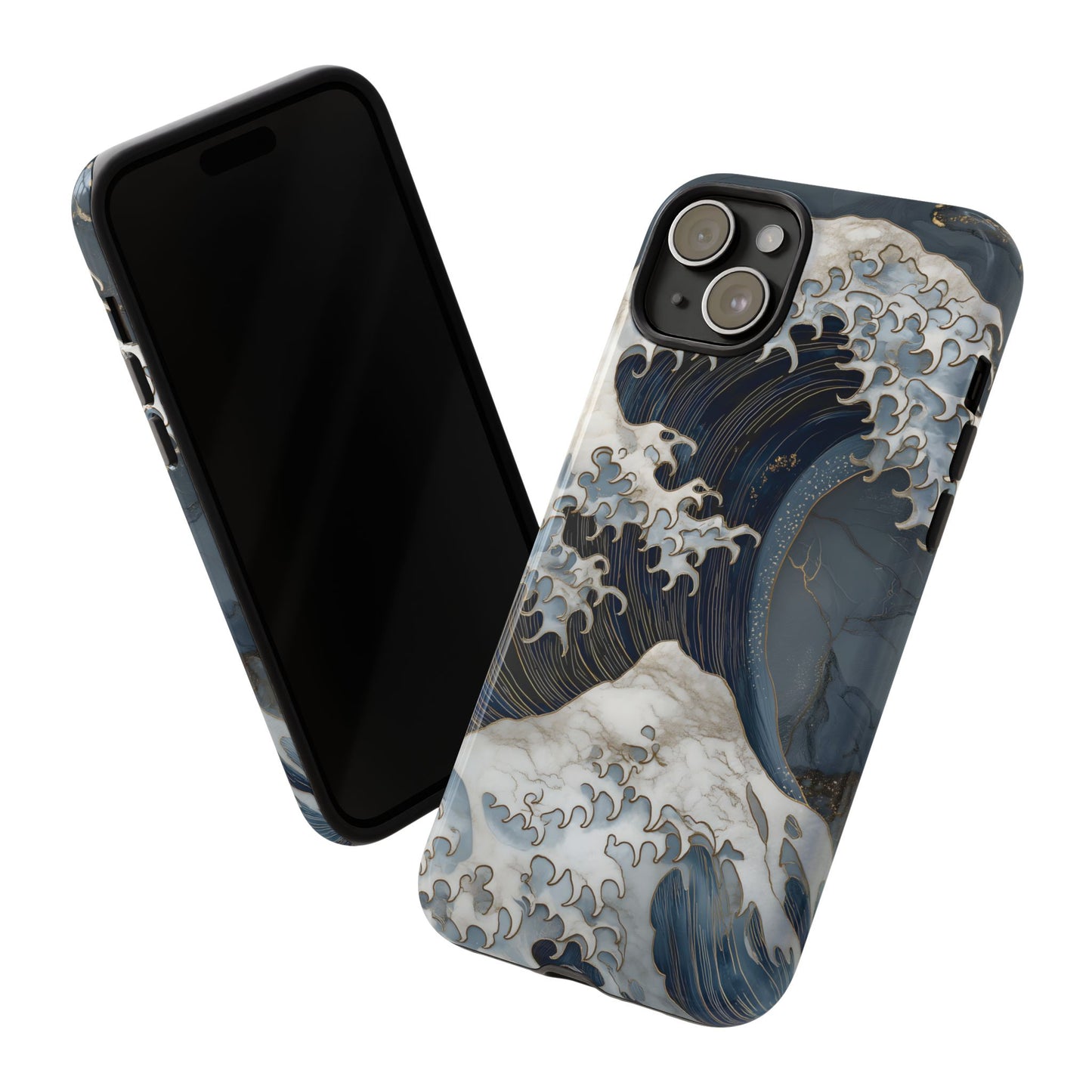Golden Wave โ Tough Glossy iPhone Case