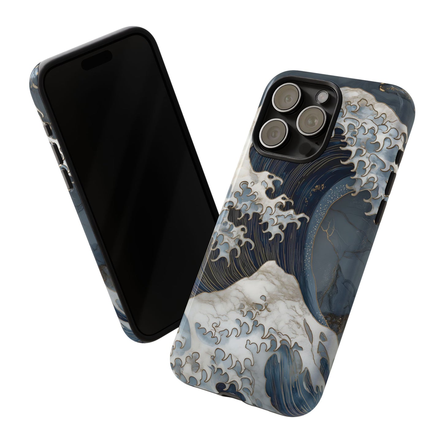 Golden Wave โ Tough Glossy iPhone Case