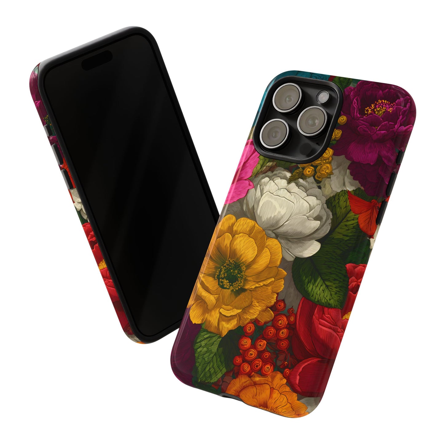 Midnight Bloom โ Tough Glossy iPhone Case