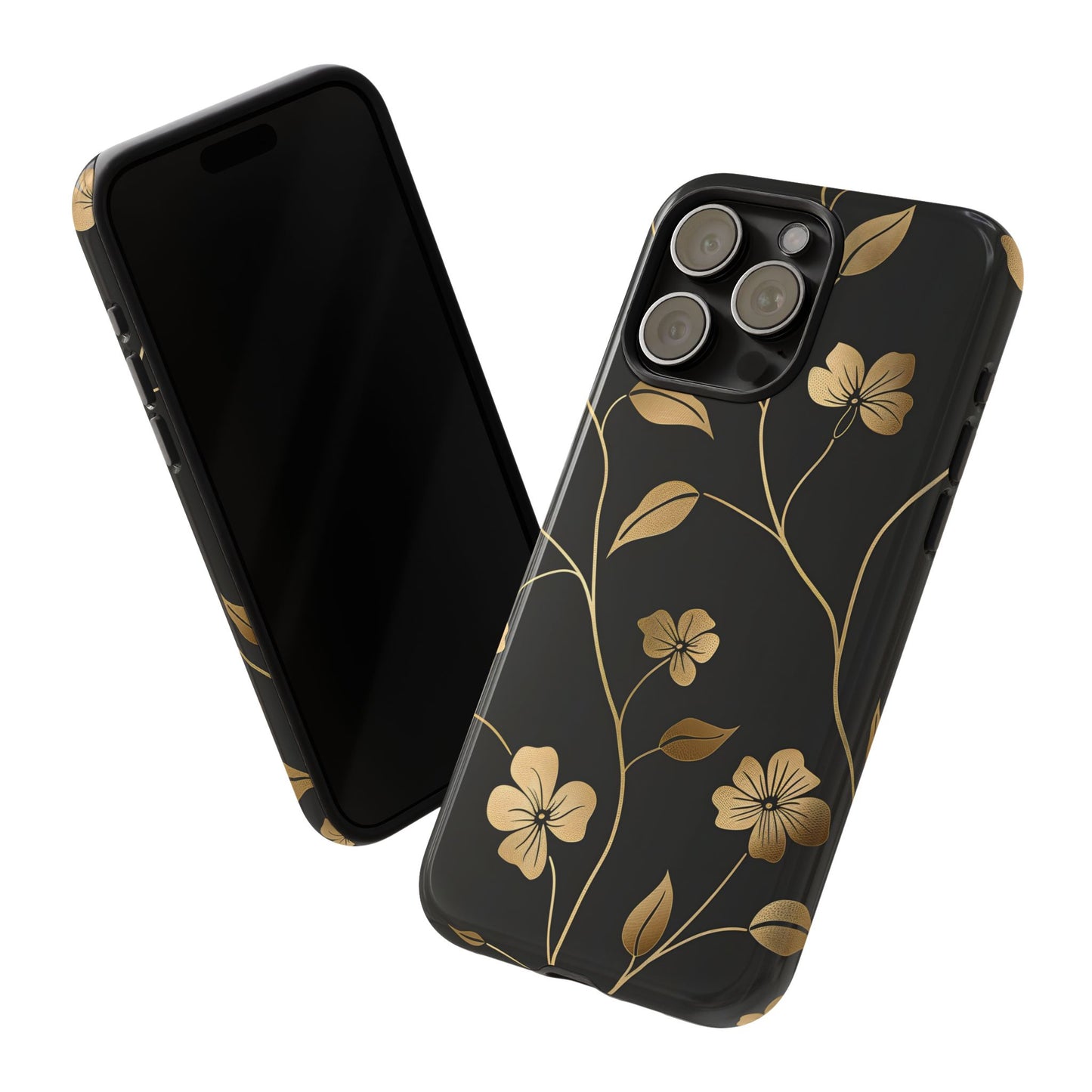Golden Elegance – Tough Glossy iPhone Case
