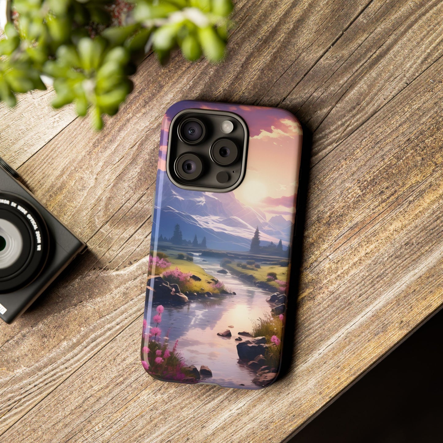 Alpine Dawn โ Tough Glossy iPhone Case