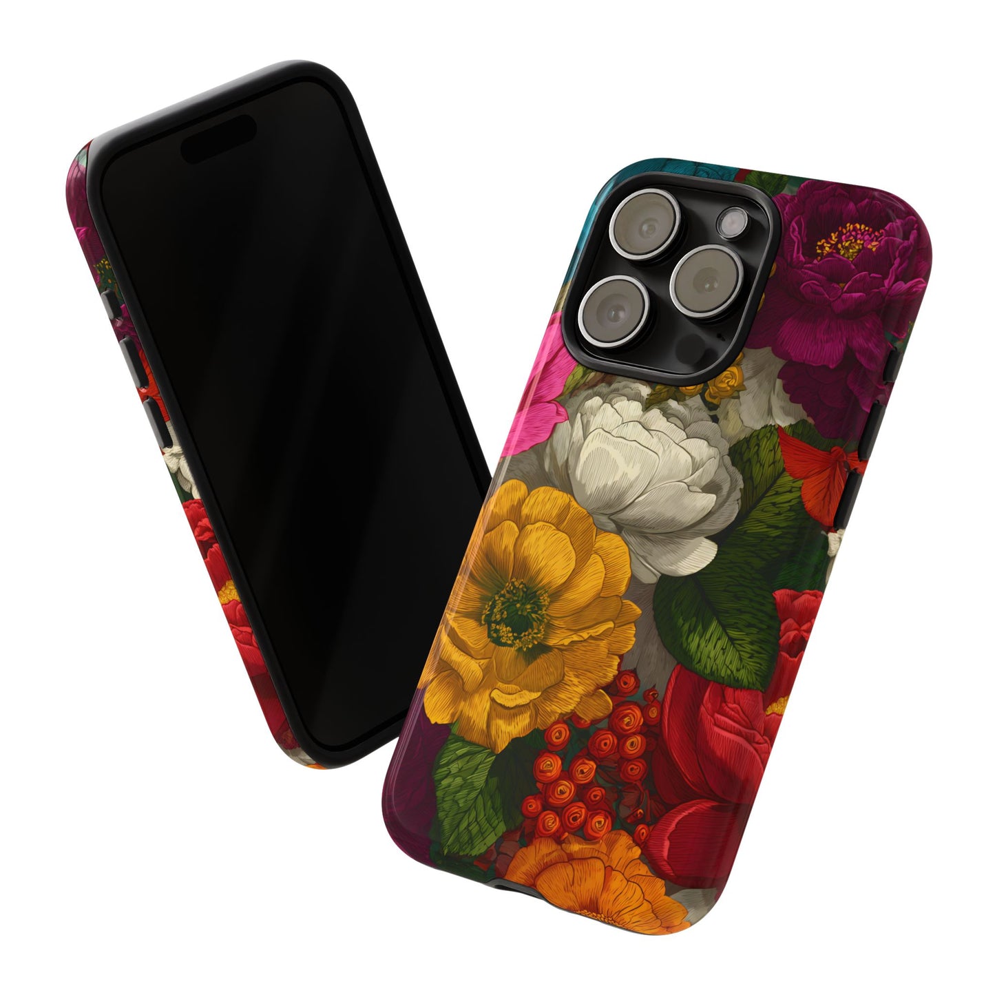 Midnight Bloom โ Tough Glossy iPhone Case