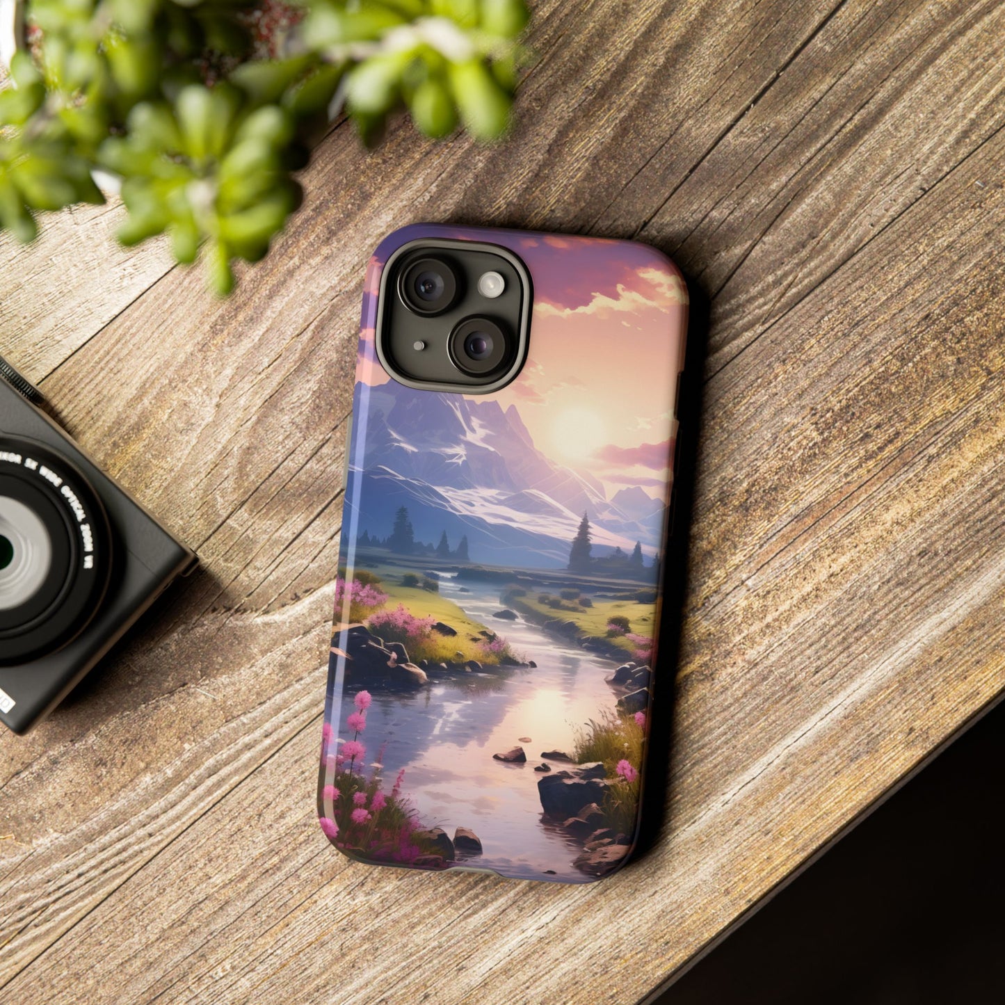 Alpine Dawn โ Tough Glossy iPhone Case