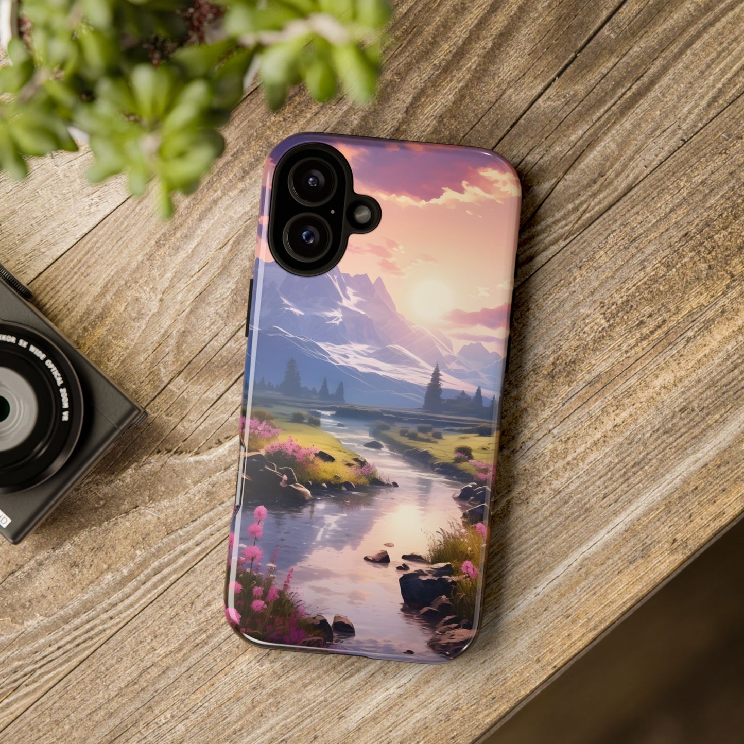 Alpine Dawn โ Tough Glossy iPhone Case