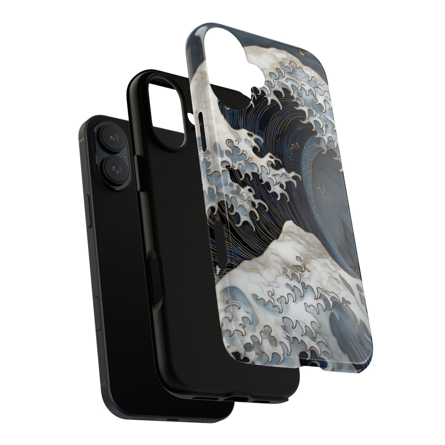 Golden Wave โ Tough Glossy iPhone Case