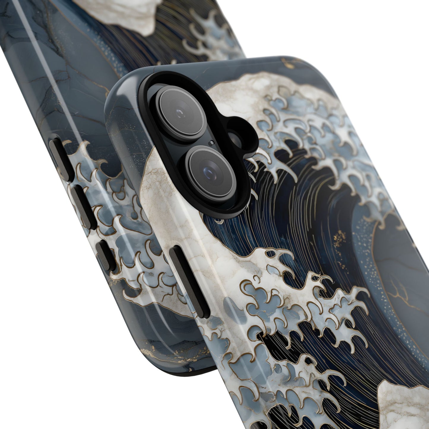 Golden Wave โ Tough Glossy iPhone Case