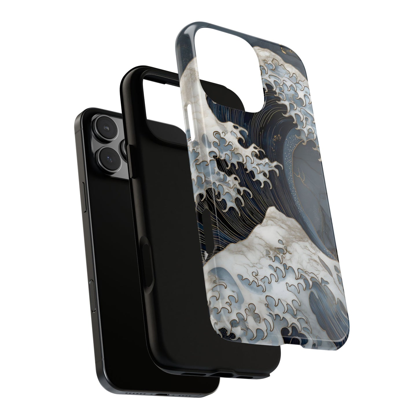 Golden Wave โ Tough Glossy iPhone Case