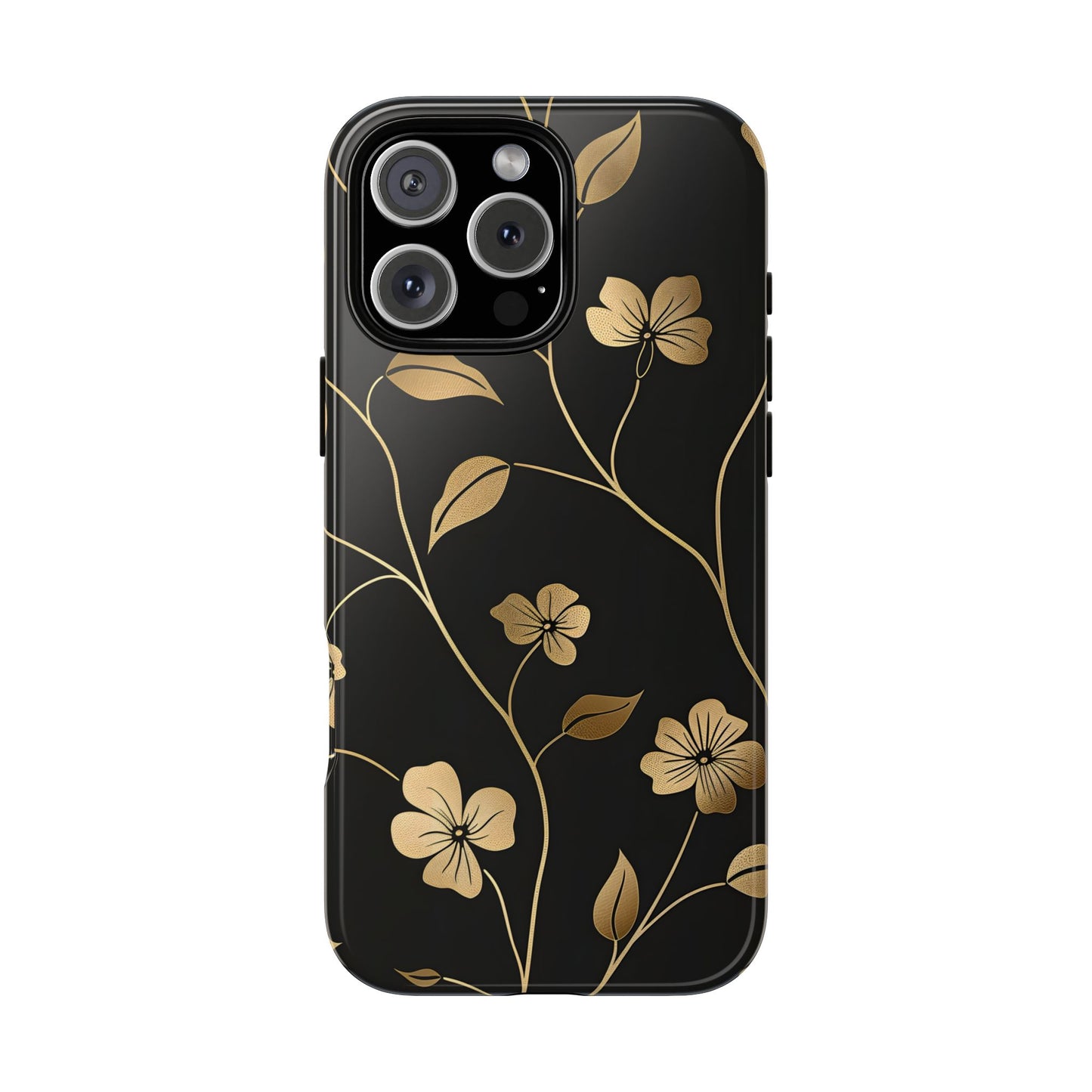 Golden Elegance – Tough Glossy iPhone Case