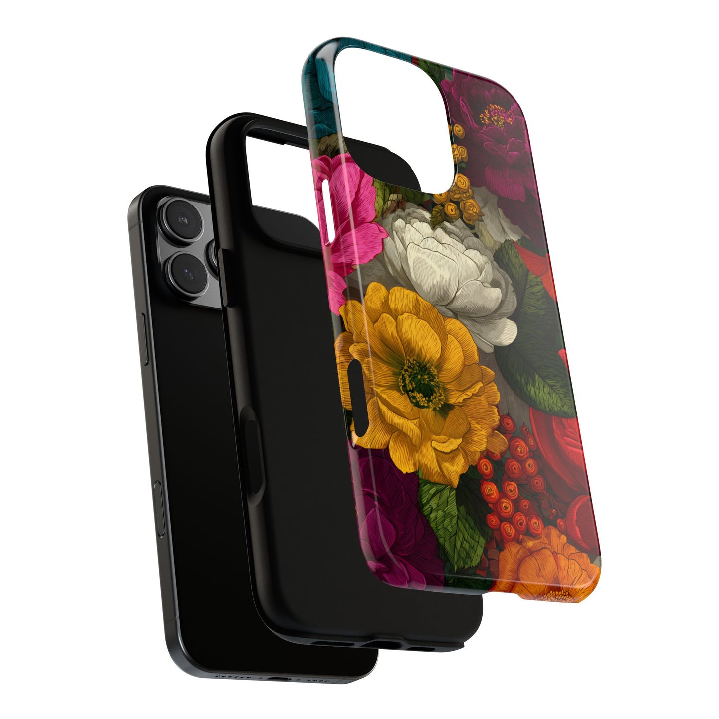 Midnight Bloom โ Tough Glossy iPhone Case