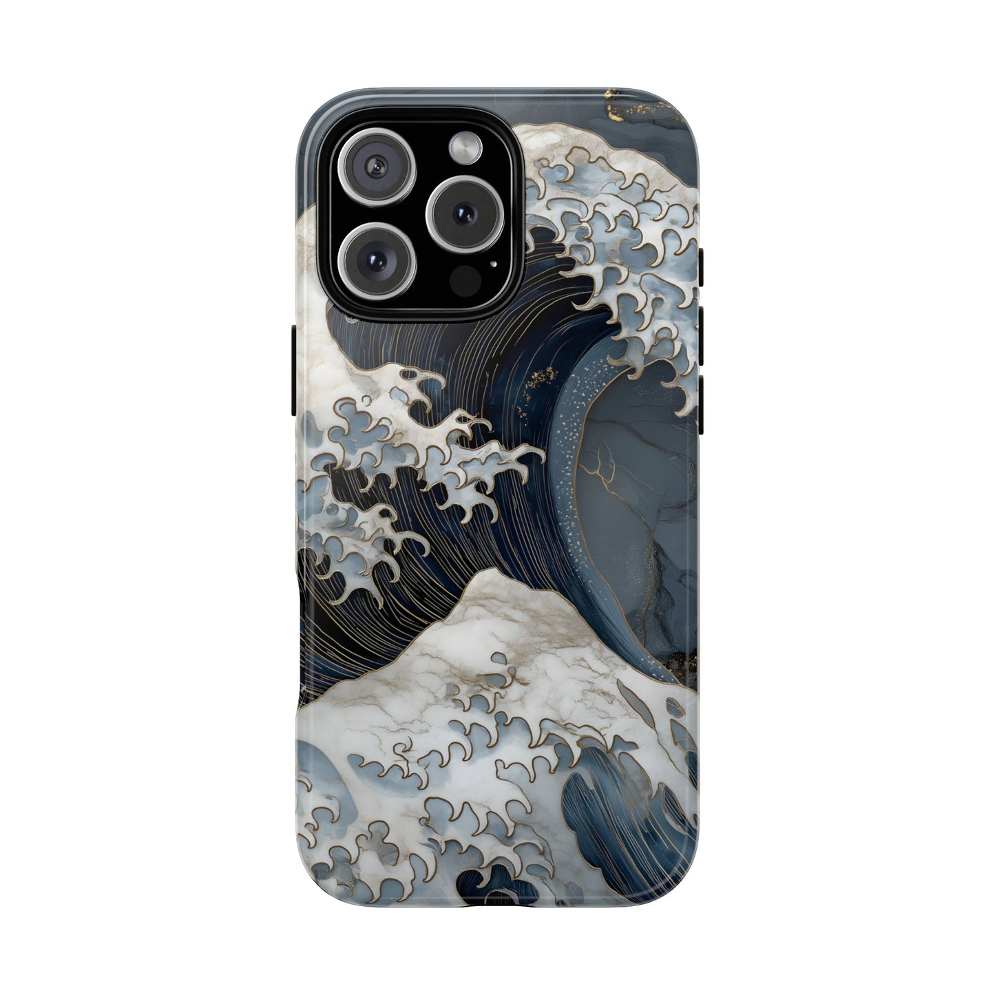 Golden Wave โ Tough Glossy iPhone Case