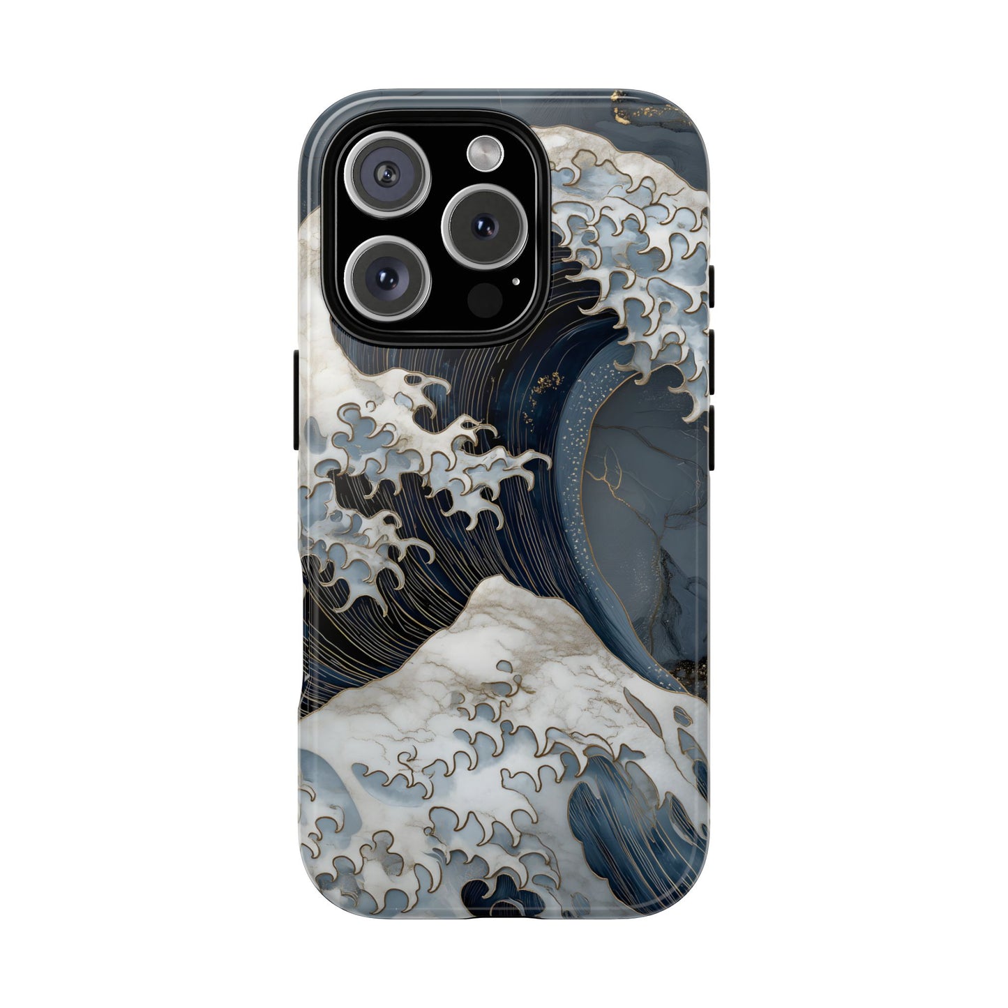 Golden Wave โ Tough Glossy iPhone Case