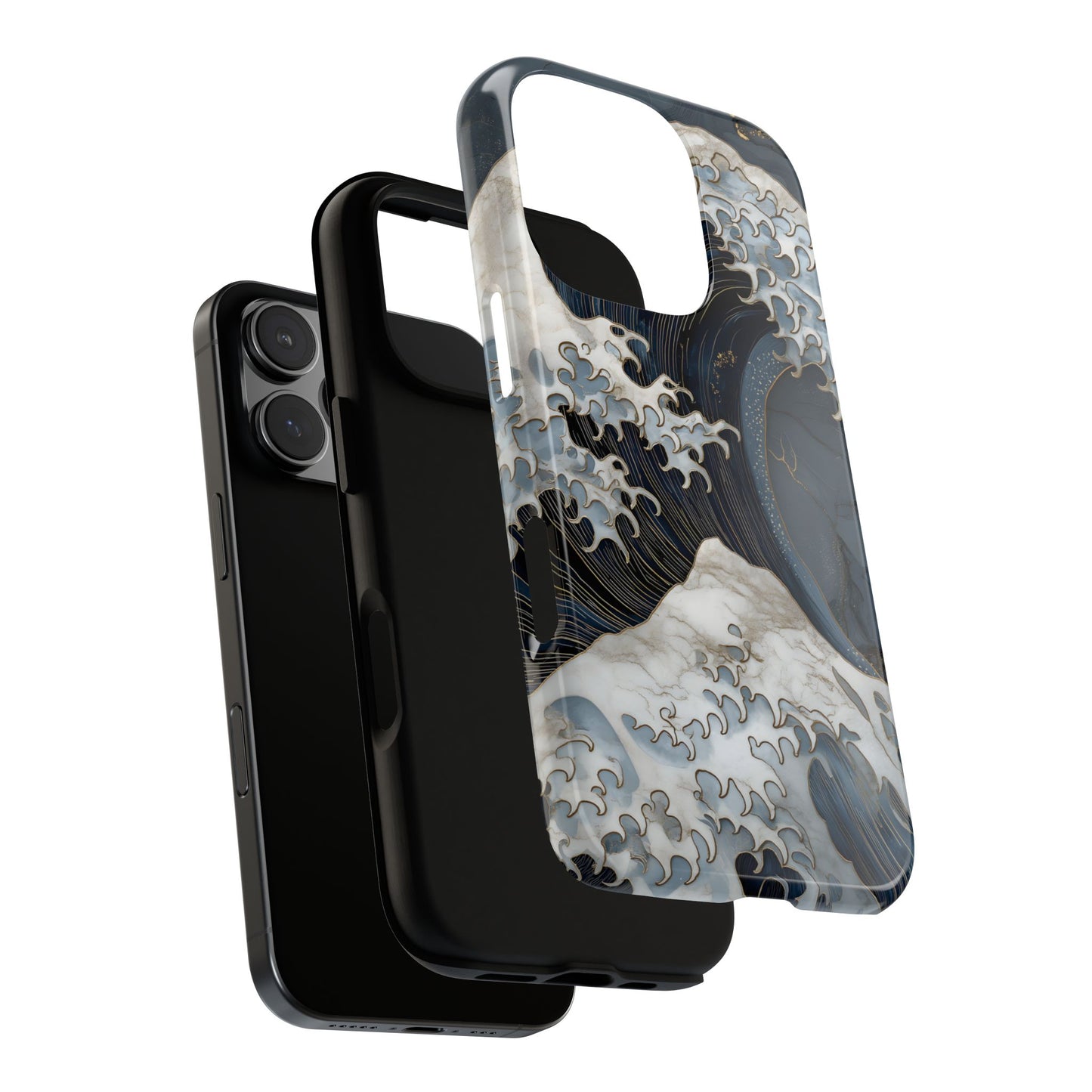 Golden Wave โ Tough Glossy iPhone Case