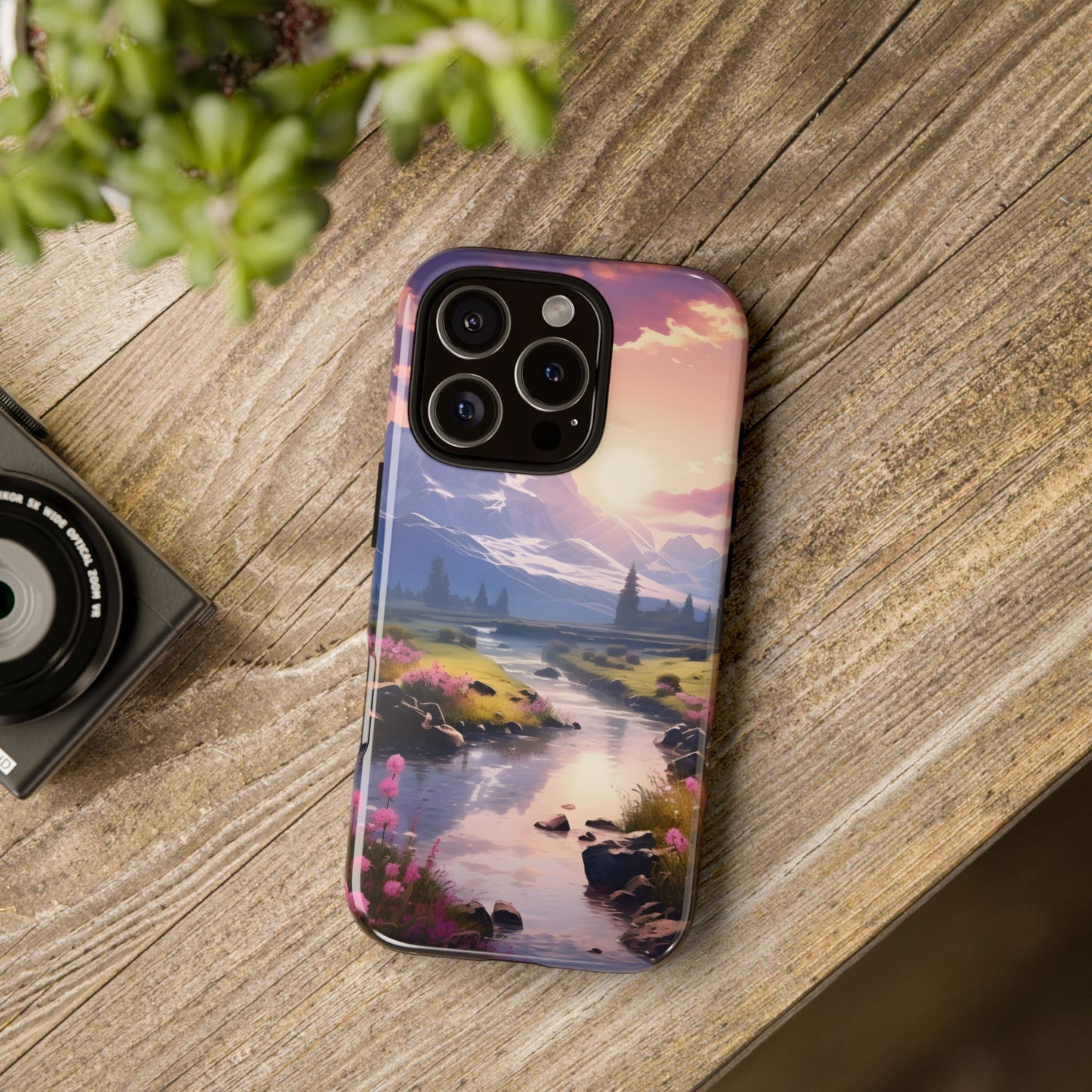 Alpine Dawn โ Tough Glossy iPhone Case