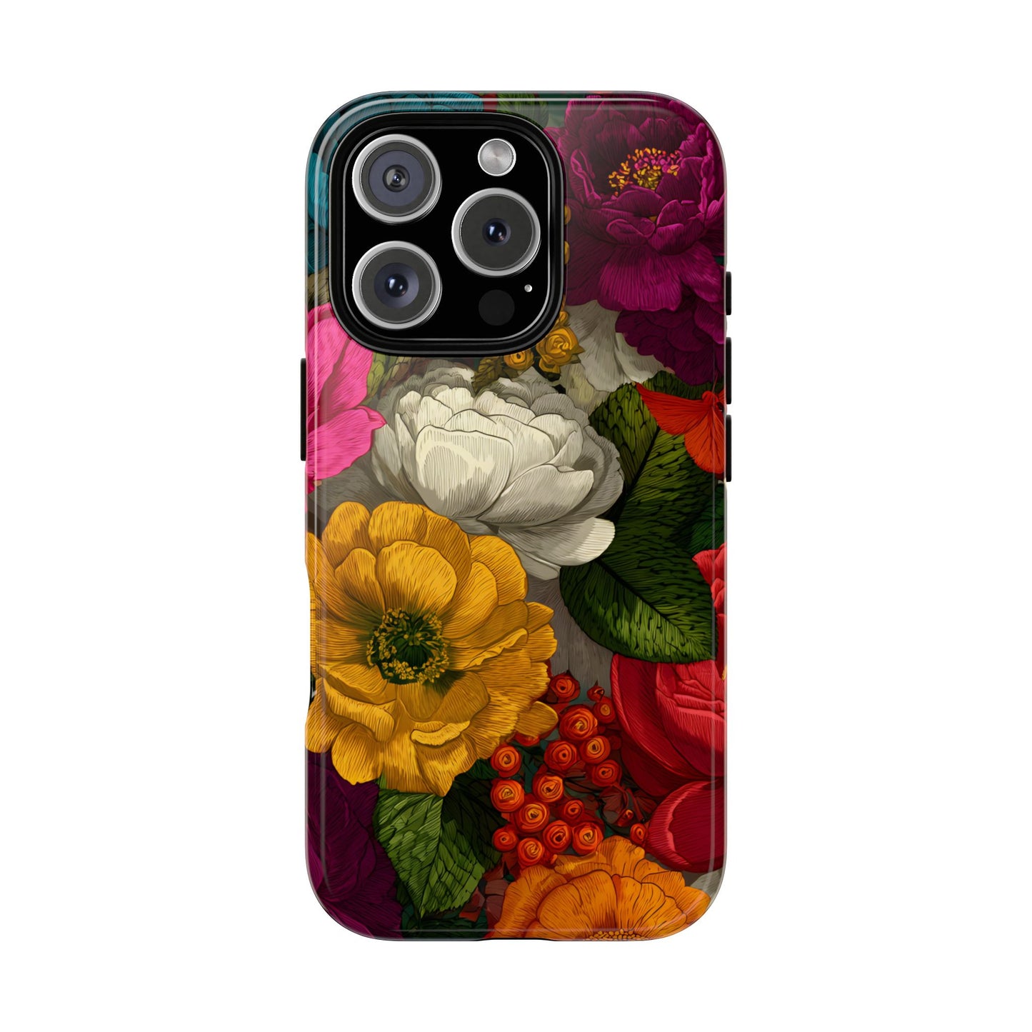 Midnight Bloom โ Tough Glossy iPhone Case
