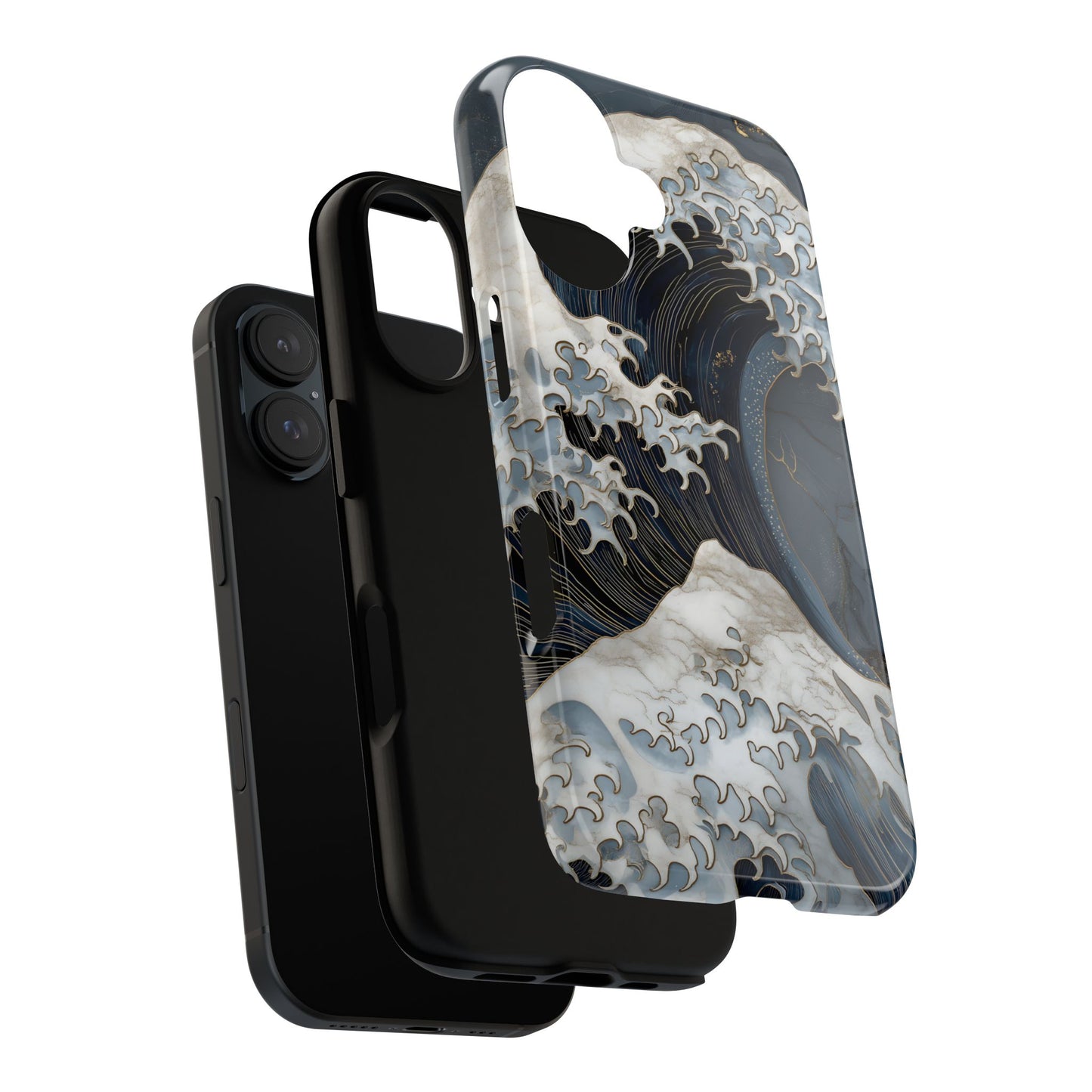 Golden Wave โ Tough Glossy iPhone Case
