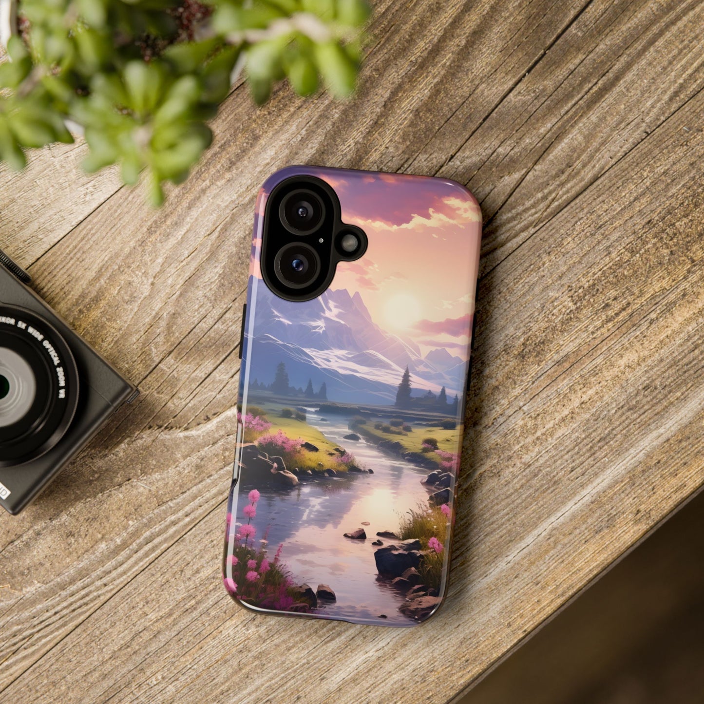 Alpine Dawn โ Tough Glossy iPhone Case