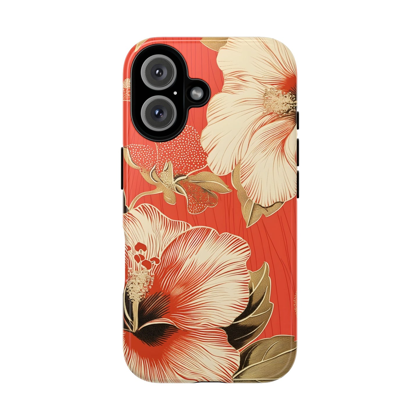 Golden Hibiscus โ Tough Glossy iPhone Case
