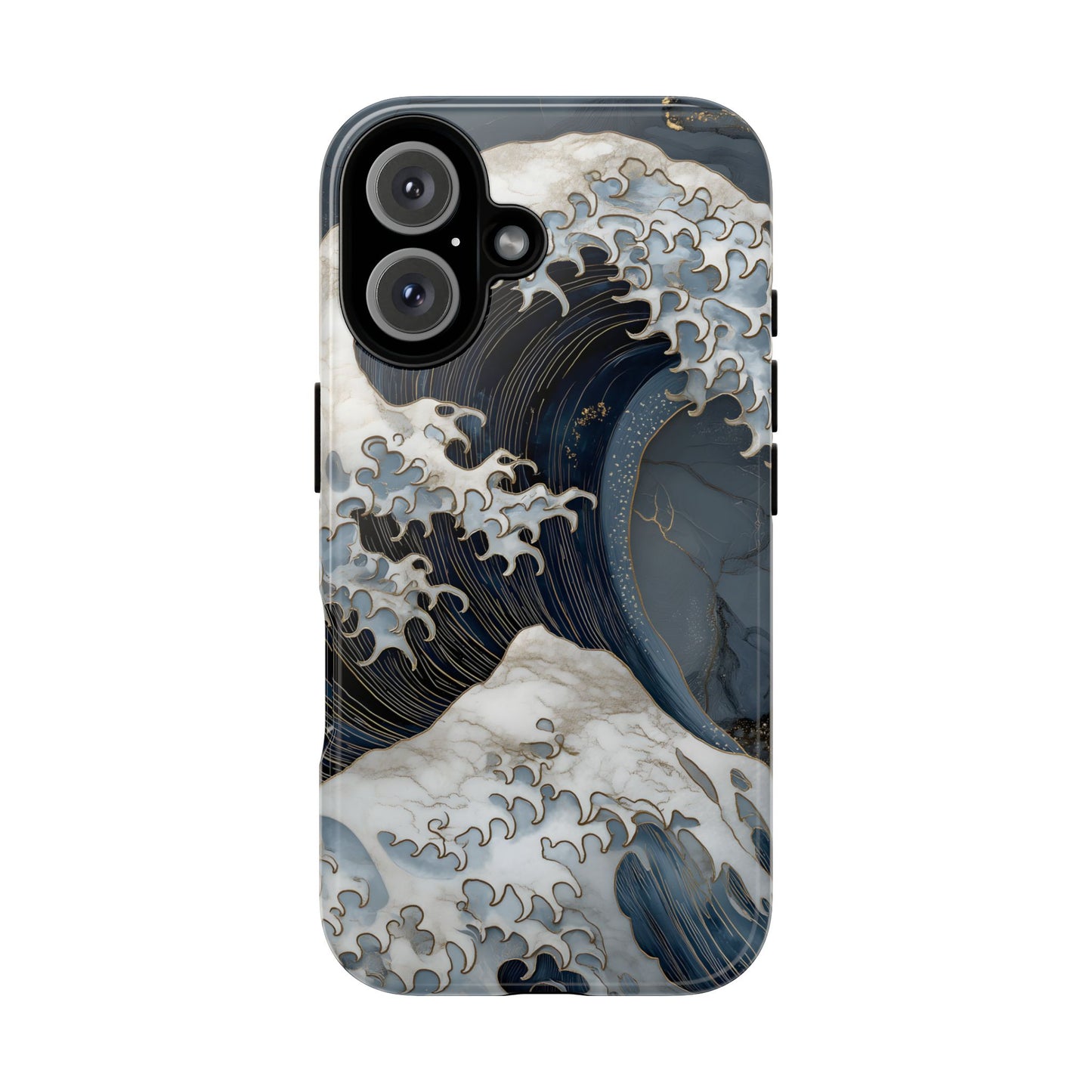 Golden Wave โ Tough Glossy iPhone Case