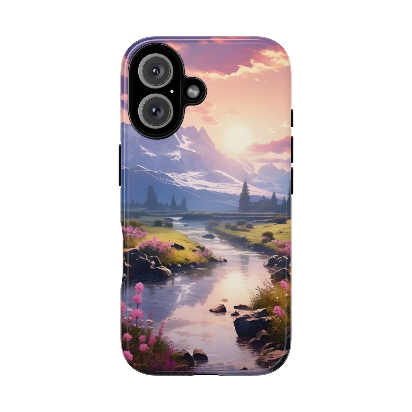Alpine Dawn โ Tough Glossy iPhone Case