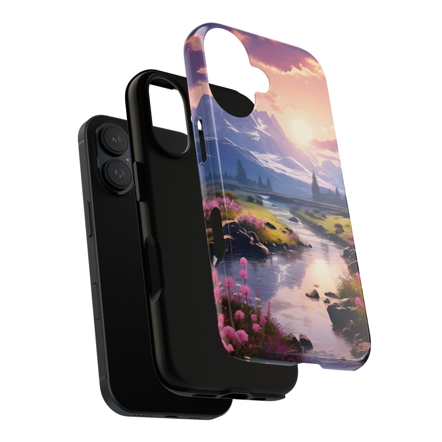 Alpine Dawn โ Tough Glossy iPhone Case