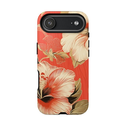 Golden Hibiscus – Tough Glossy iPhone Case