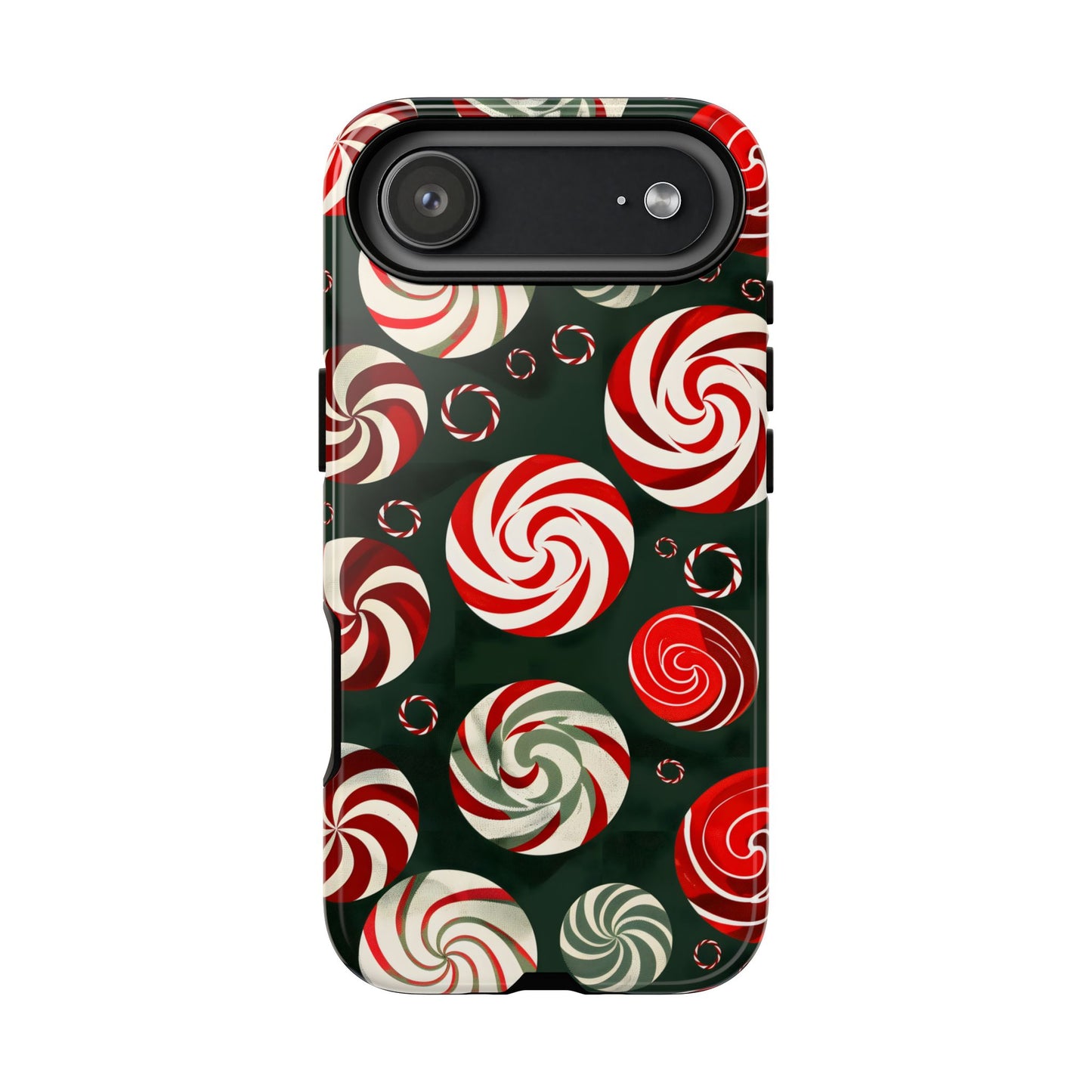 Peppermint Swirl Burst โ Tough Glossy iPhone Case