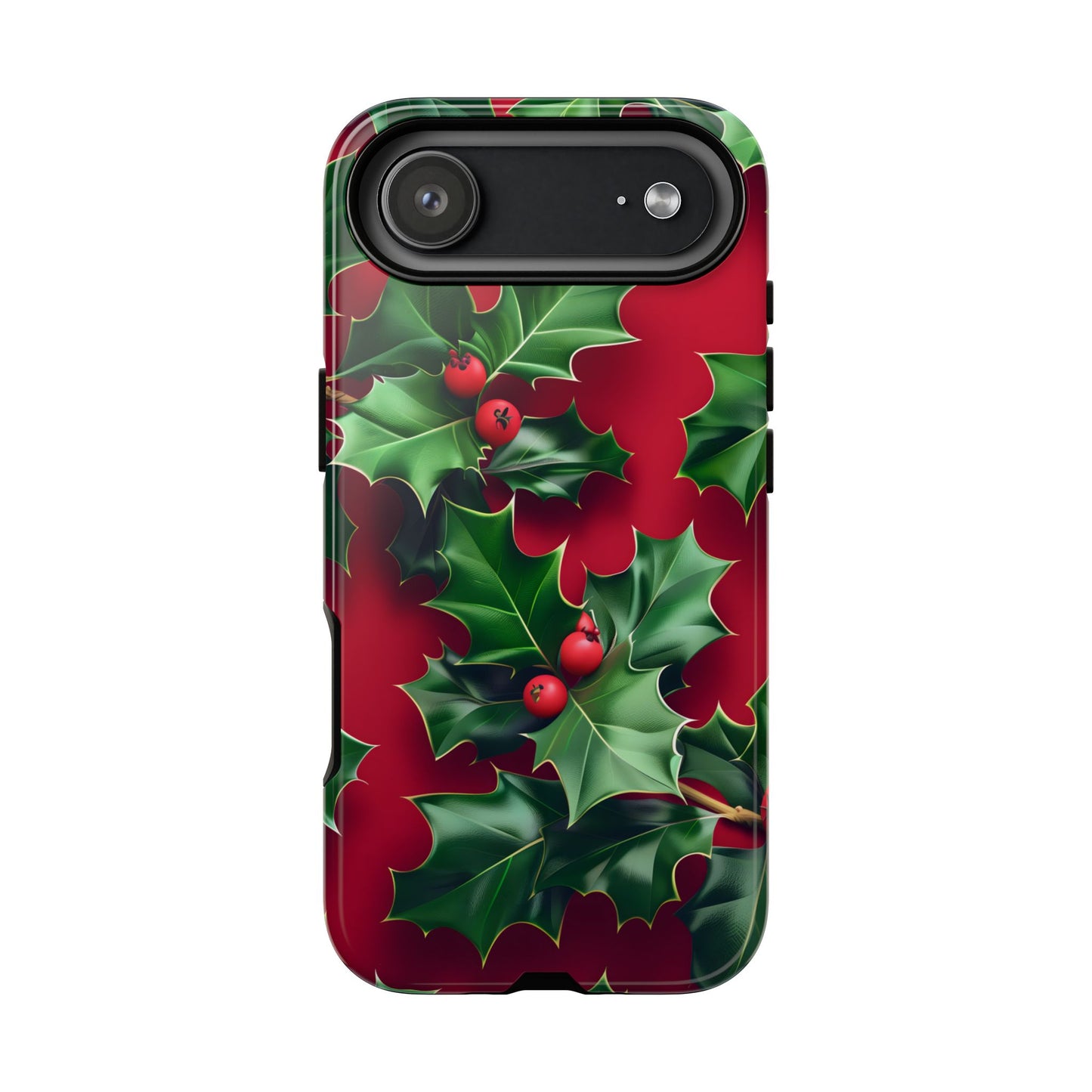 Holly Berry Bloom โ Tough Glossy iPhone Case