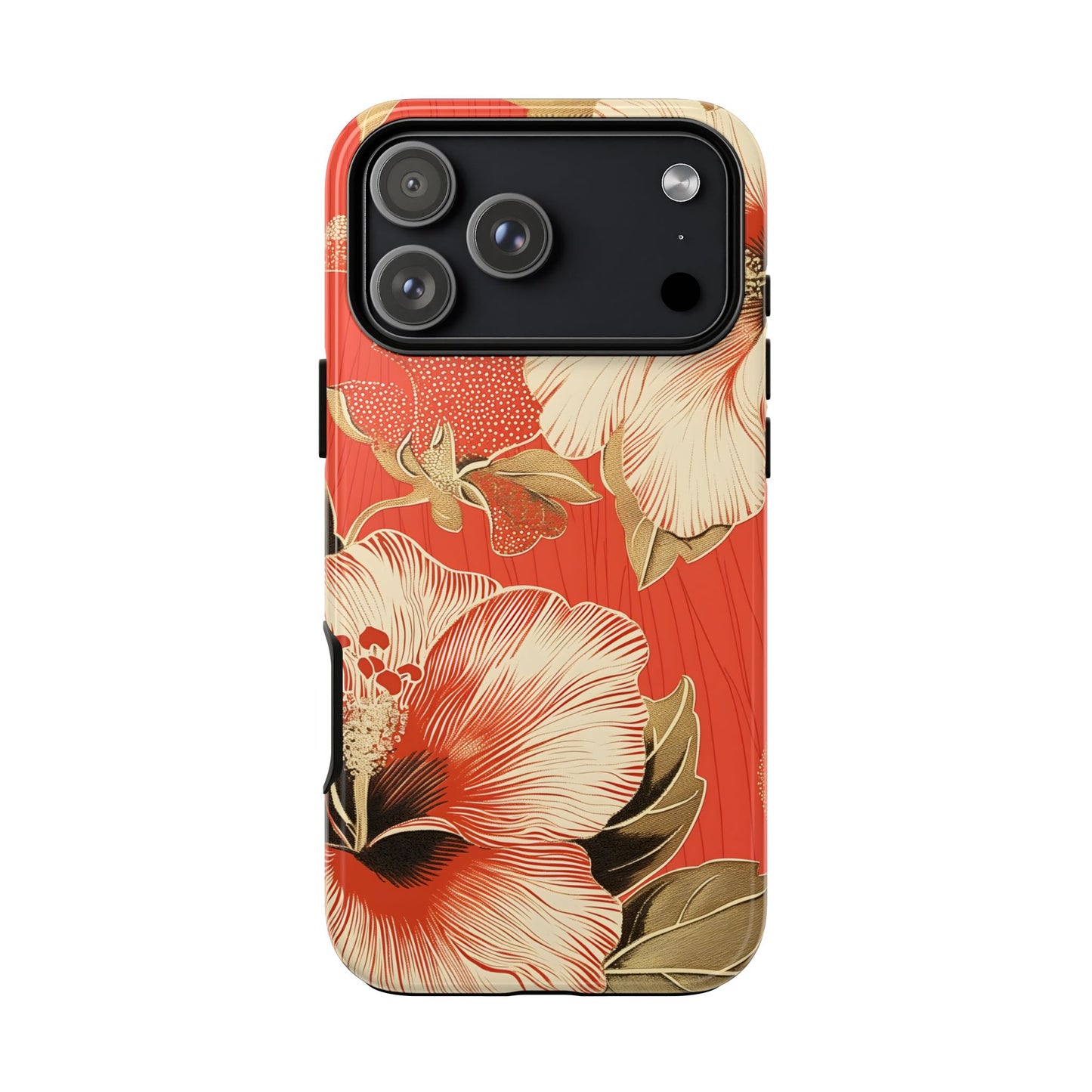 Golden Hibiscus โ Tough Glossy iPhone Case