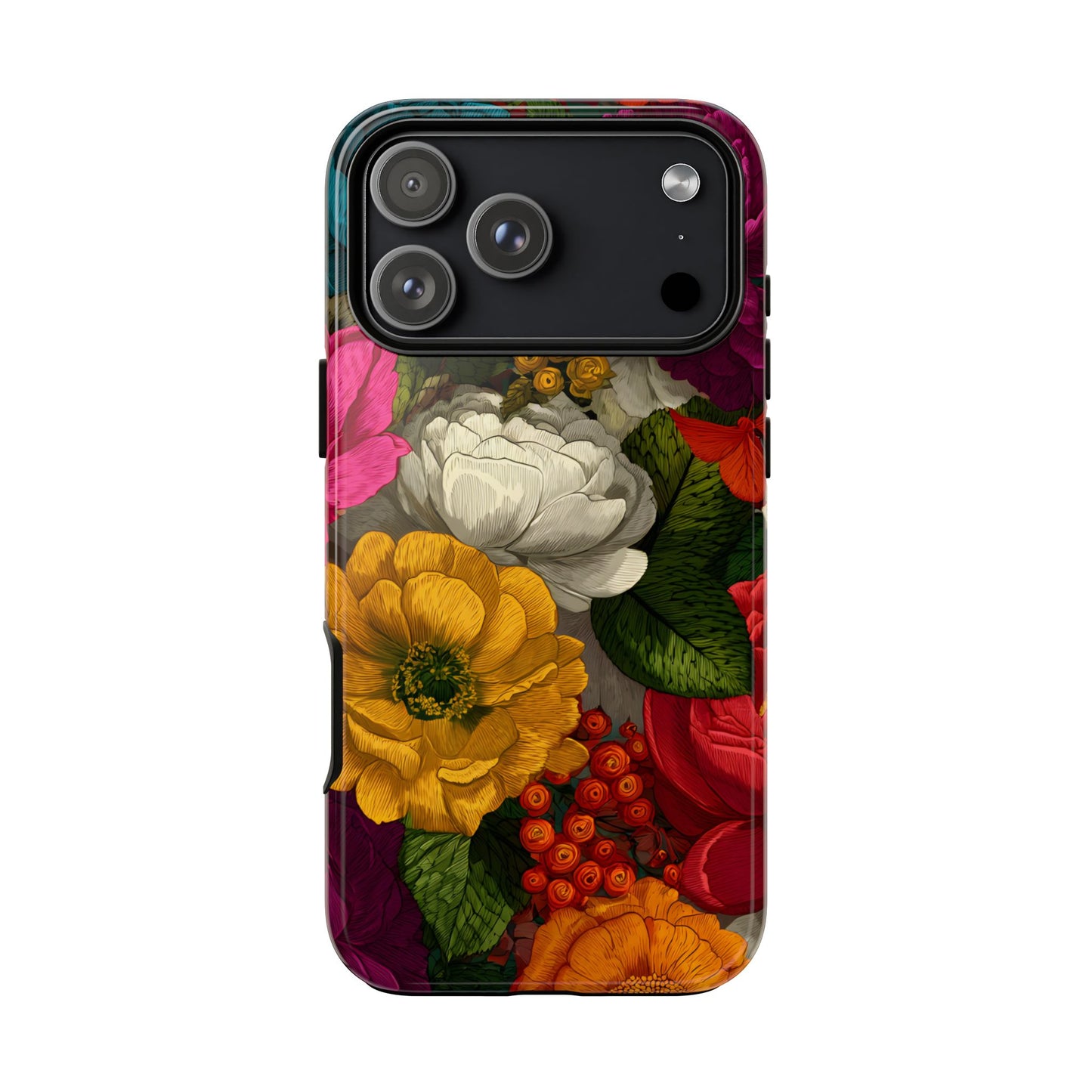 Midnight Bloom โ Tough Glossy iPhone Case