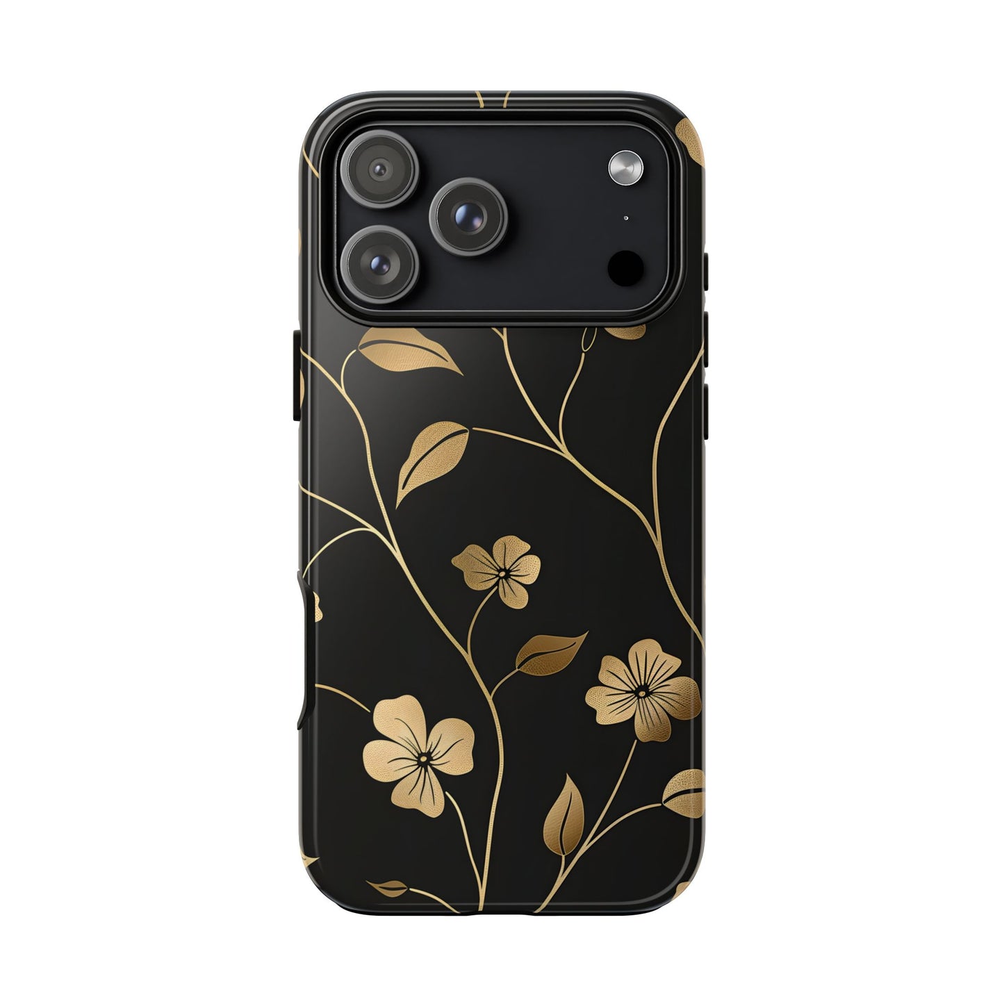 Golden Elegance – Tough Glossy iPhone Case