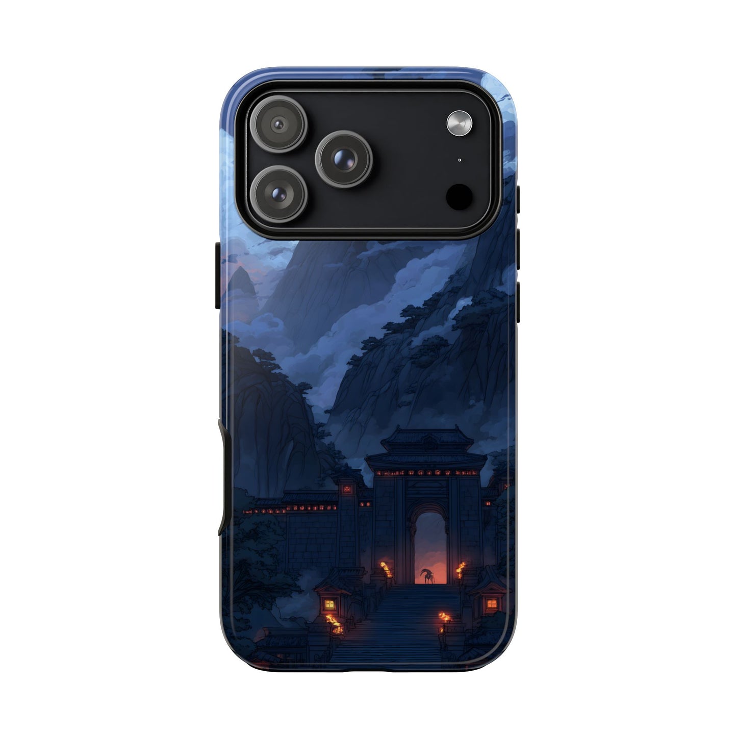 Mountain Fortress โ Tough Glossy iPhone Case