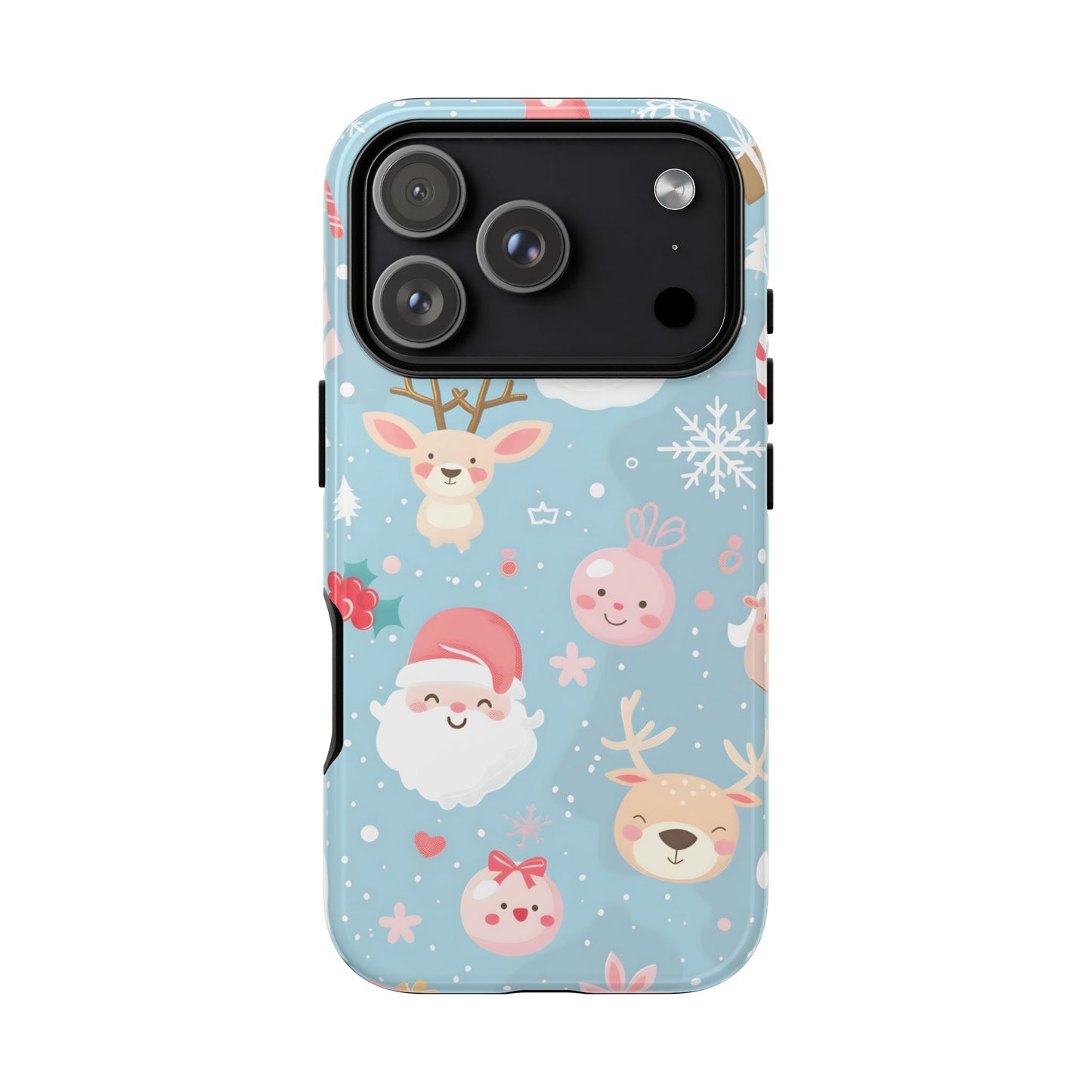 Pastel Santa Joy โ Tough Glossy iPhone Case